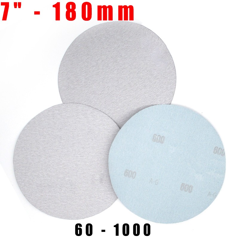 7″ – 180mm Dry Sanding Disc Sandpaper Hook & Loop Pad Sheet Grit 60 – 1000 White