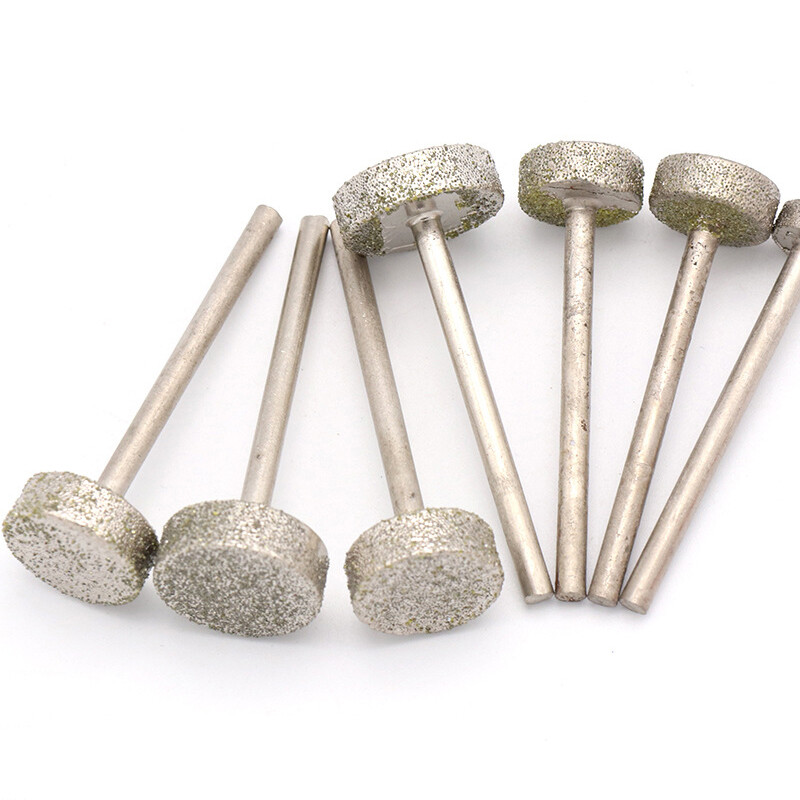 3mm Shank Diamond Grinding Head E Burr Bit Jade Stone Carving Polishing Tools