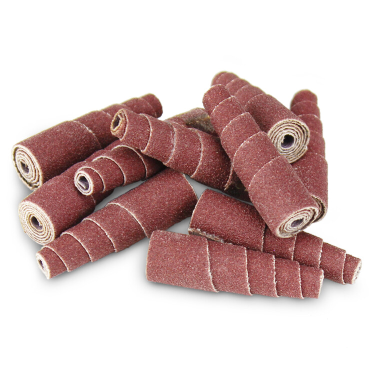 1/2″ x 1.5″ x 1/8″ Aluminum Oxide Abrasive Cartridge Roll, Full Taper – 10 Pack