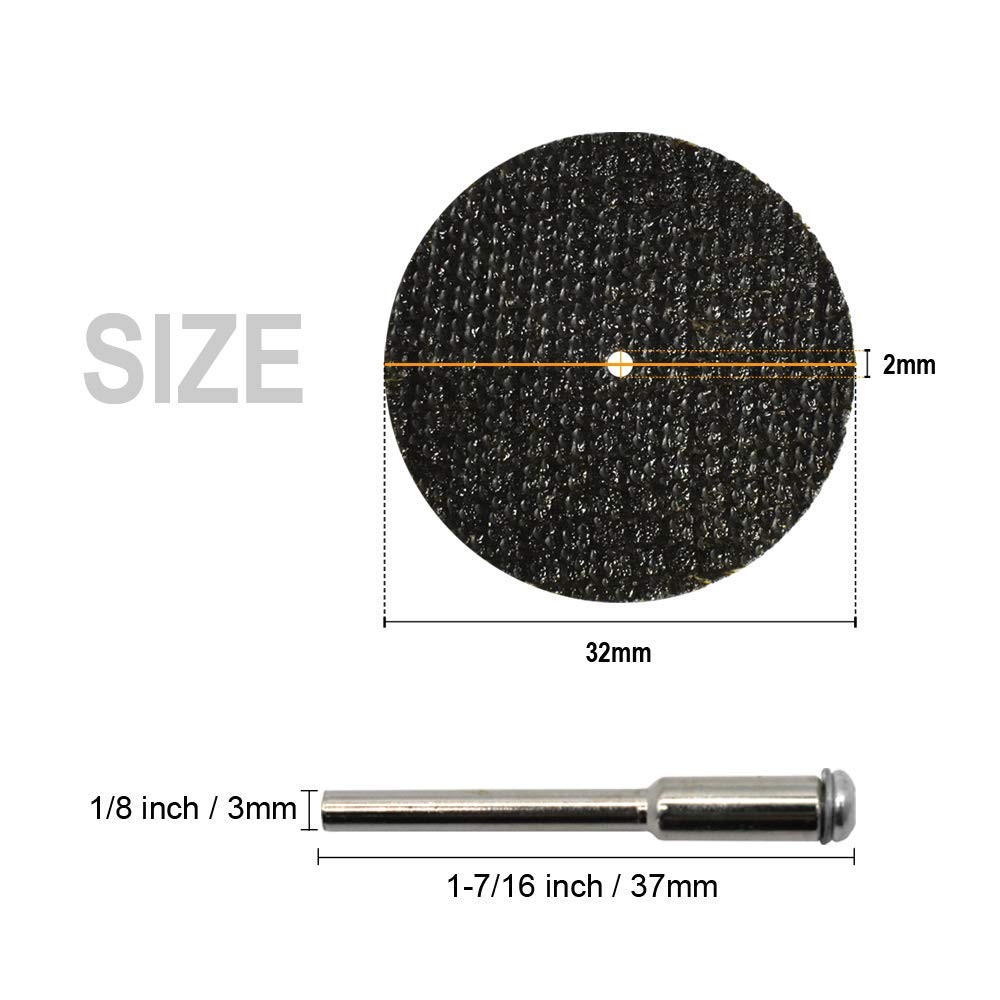 60Pcs Rotary Tool Cut Off Wheel 1-1/4 inch Reinforced Fiberglass Off…