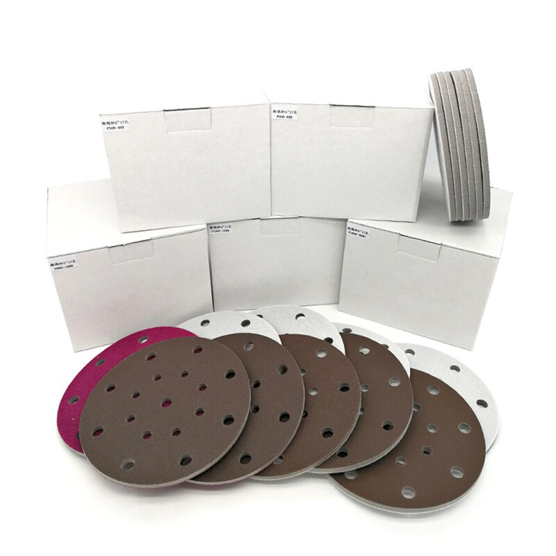 6″ 150mm Wet/Dry Foam Sanding Block Discs 17 Hole Sponge Sandpaper Polishing Pad