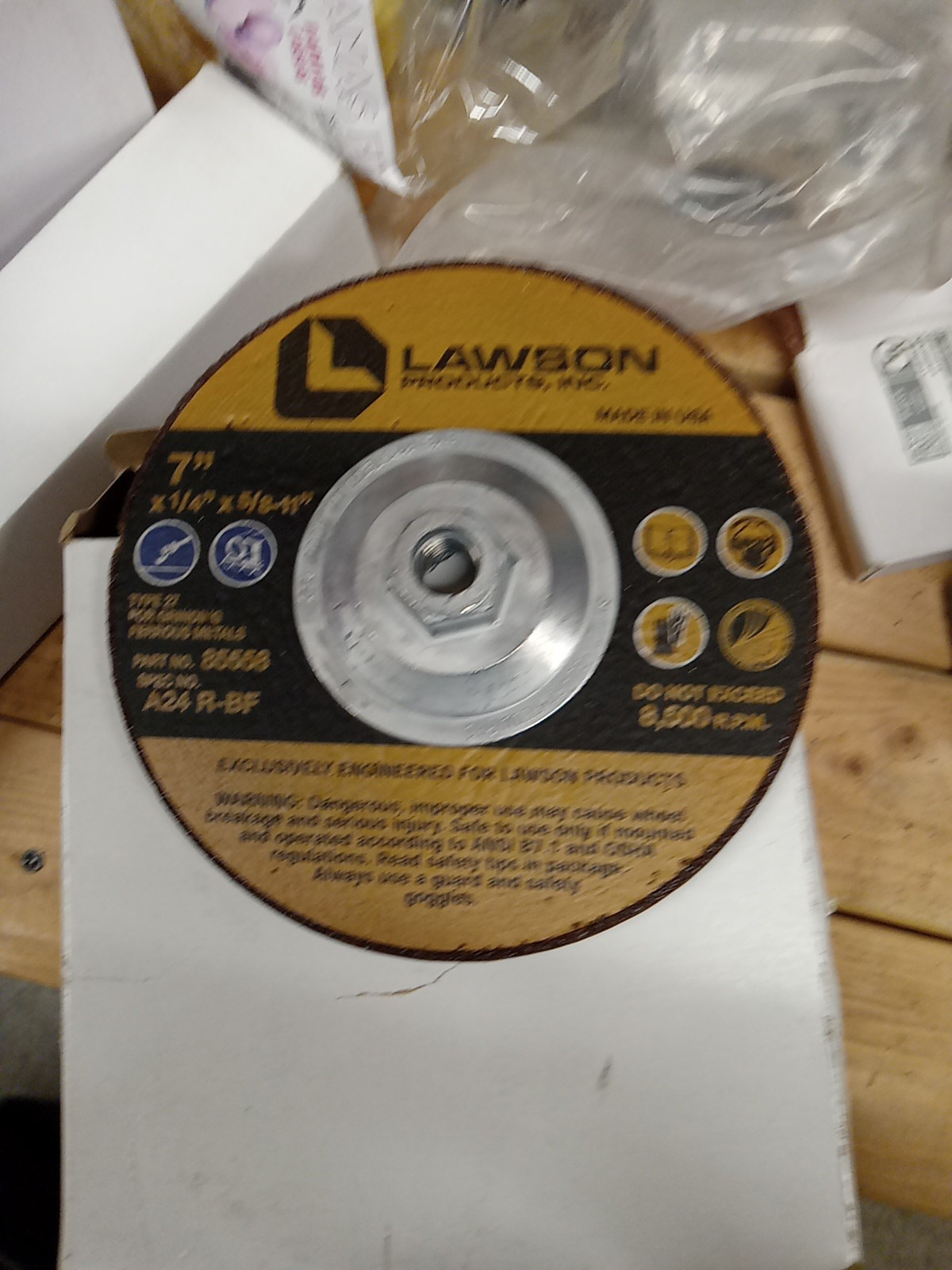 Lawson 7″ X 5/8-11 Premium Metal Wheel 85558 NOS F1