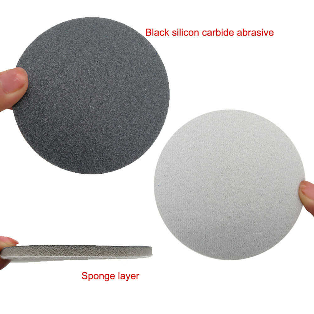 Hook and Loop Foam Sponge Disc Sanding Orbital Sandpaper Pads 1/2/3/4/5/6 inch