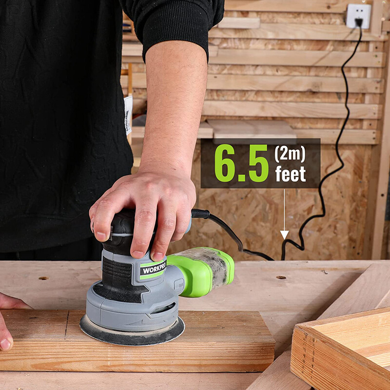 WORKPRO 5″ Random Orbit Sander 6 Variable Speeds Sander 7000 to 14000 RPM 2.5Amp