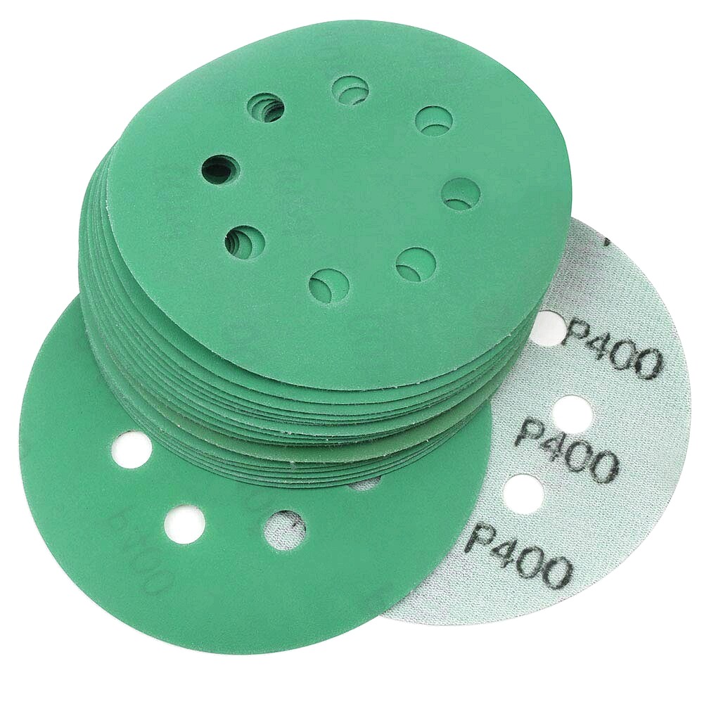 50x 5 inch Sanding Discs 400 Grit Hook Loop Wet Dry Sandpaper Orbital Sander Pad