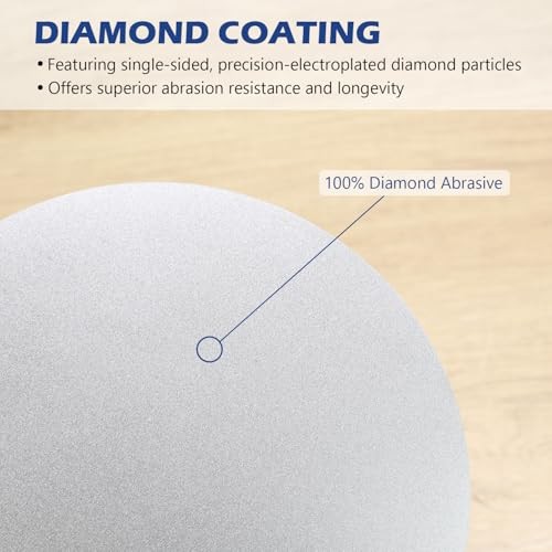 Diamond Grinding Disc, 8” (200mm),No Center Hole,Flat Lap Disk 240grit