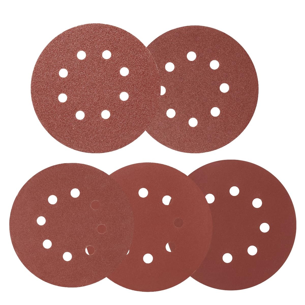 5 Inch Sanding Discs 50 PCS Assorted Grits 60-320 for Random Orbital Sander
