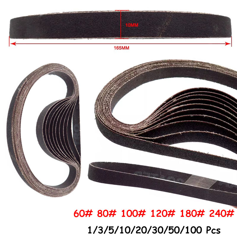 10x330mm Silicon Carbide Sanding Belts Metal Wood Polishing 60/80/100~240 Grit