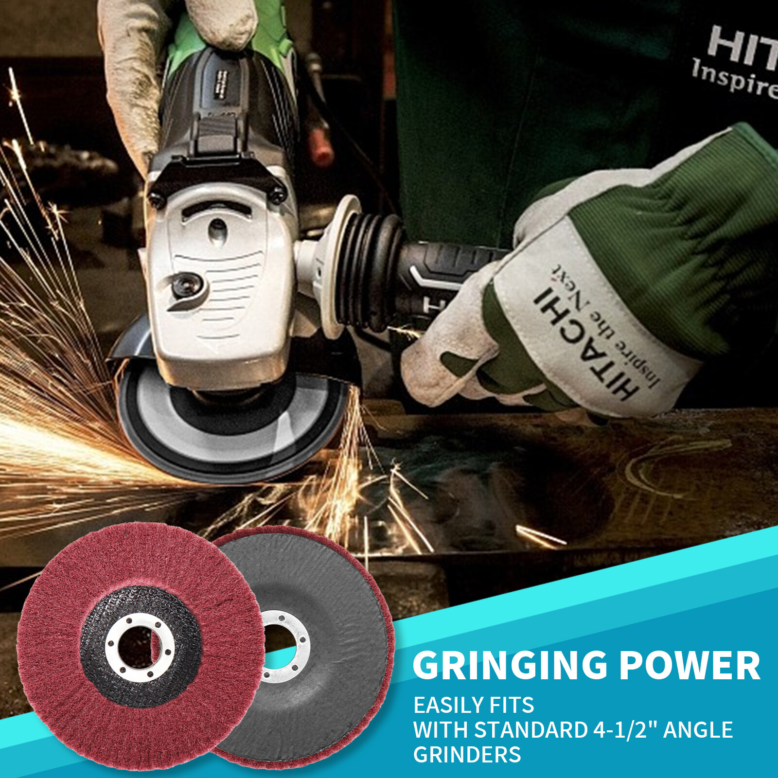 4Inch Nylon Flap Discs Metal Polishing Buffing Wheel for Angle Grinder 2/4/8PCS