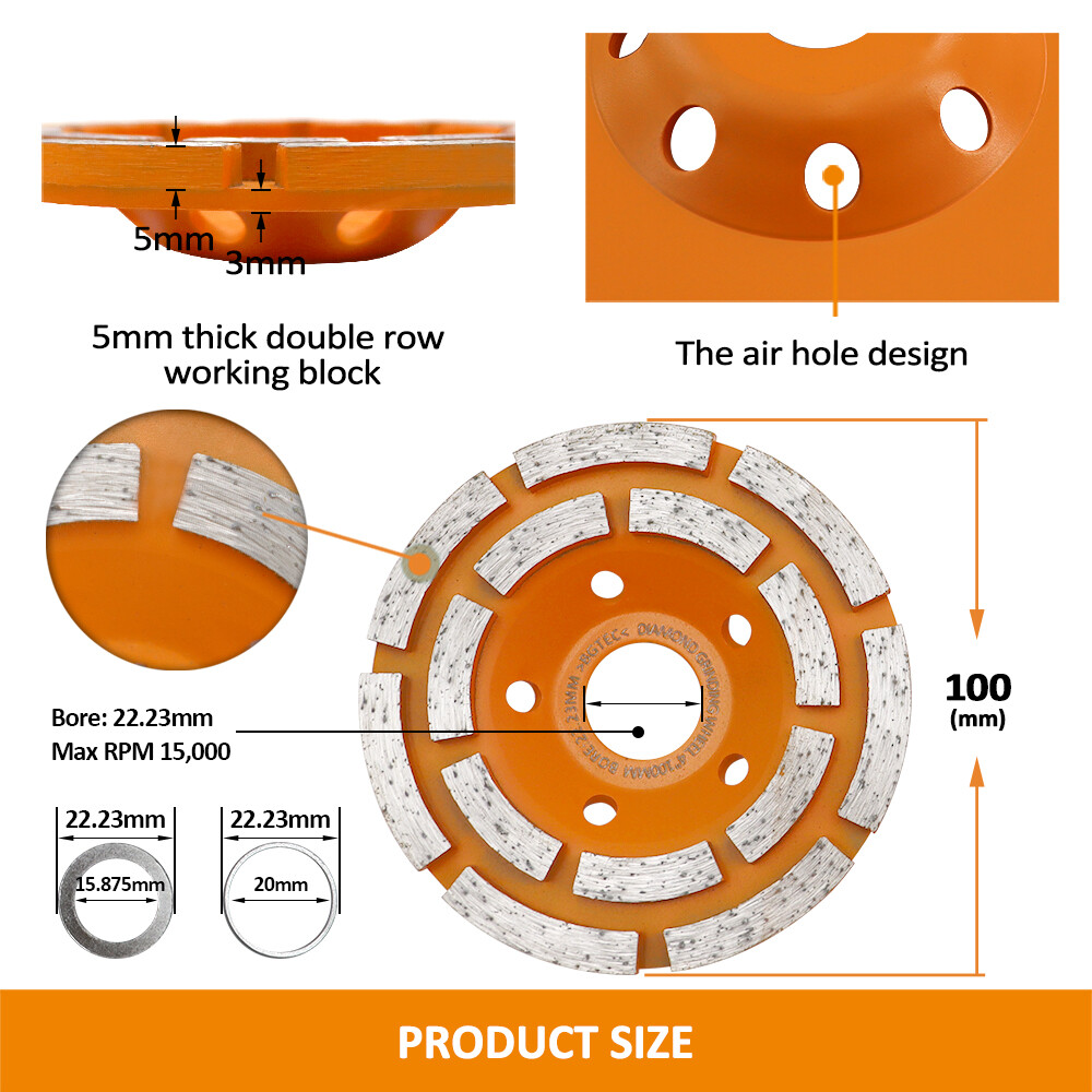 Diamond Tile Grinding Wheel 4”-7” Polishing Disc Ceramic Granite Angle Grinder