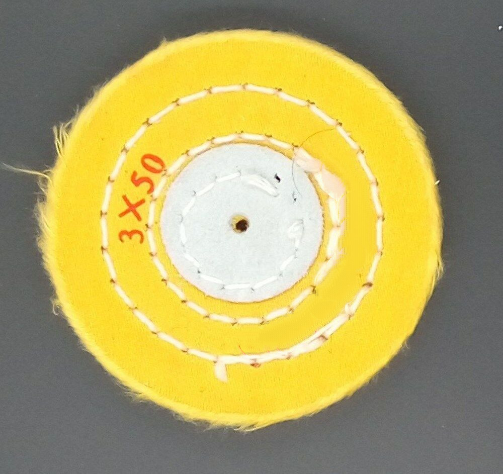 3Inch 50 Ply yellow cloth Polishing Buffing Wheel Diameter PKG