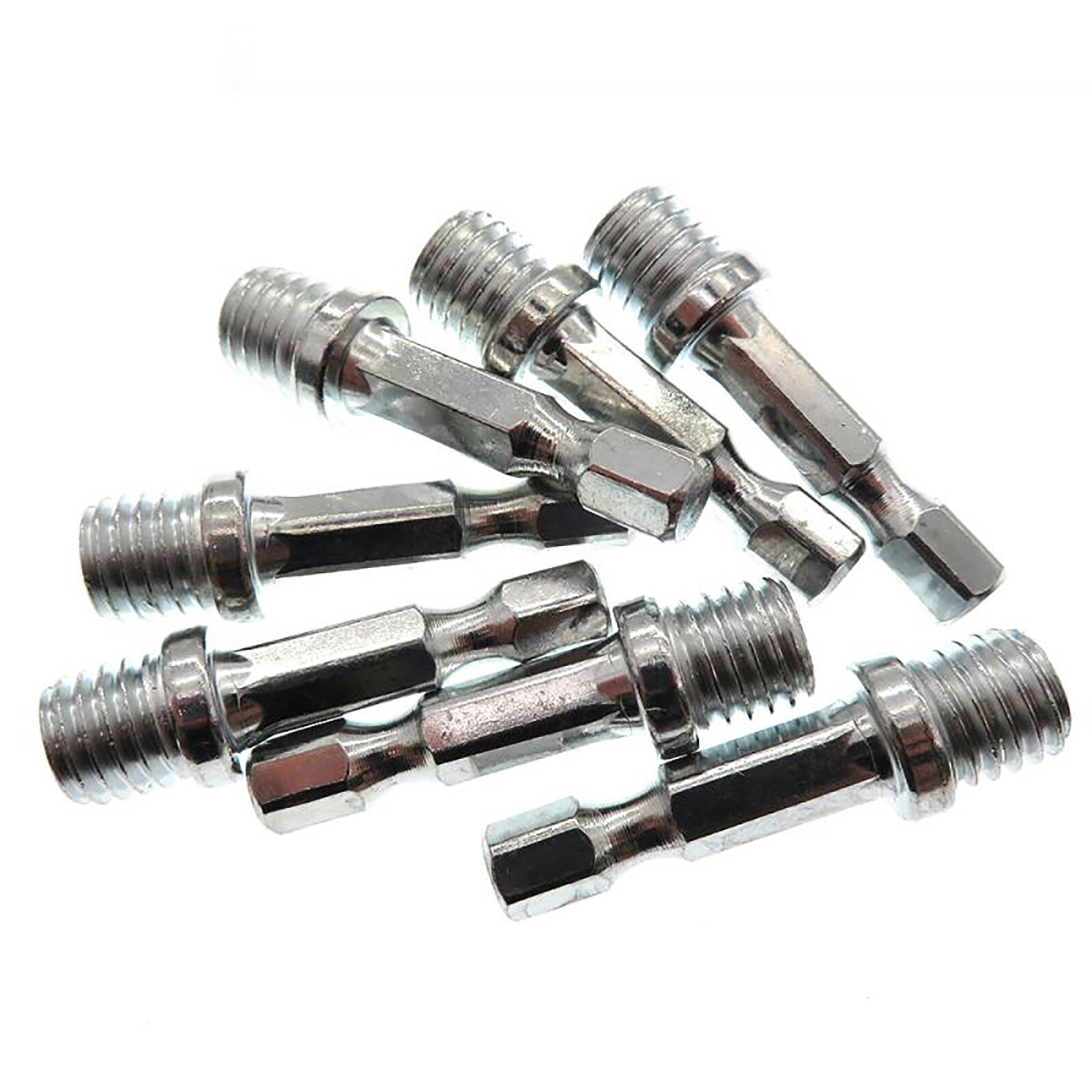 M10 M14 Thread 1/4″ Hex Shank Electric Adapter Drill for Polishing Backing Pads
