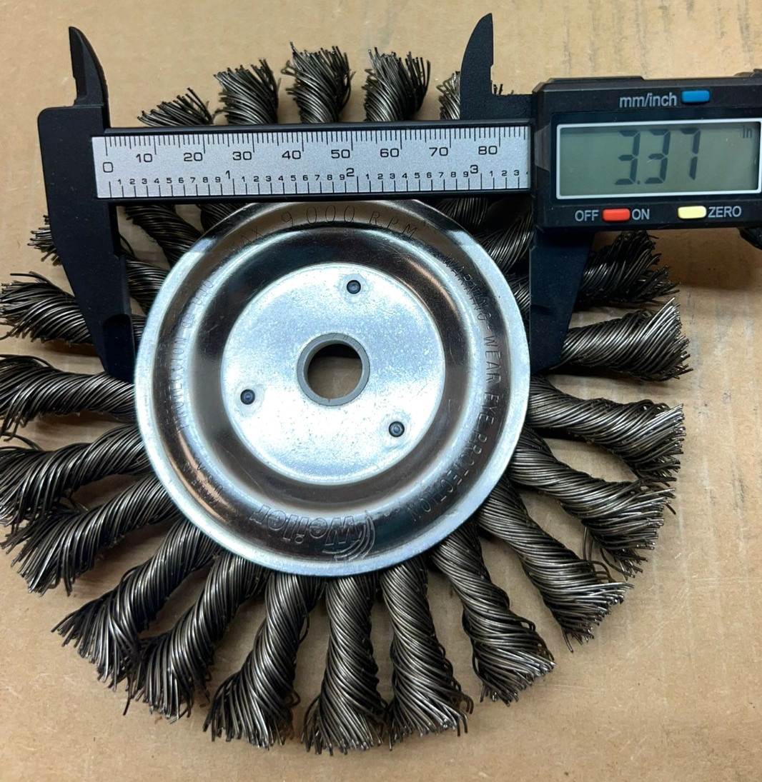Weiler Pro Knot Wire Wheel – 6″ Diameter, 9,000 RPM
