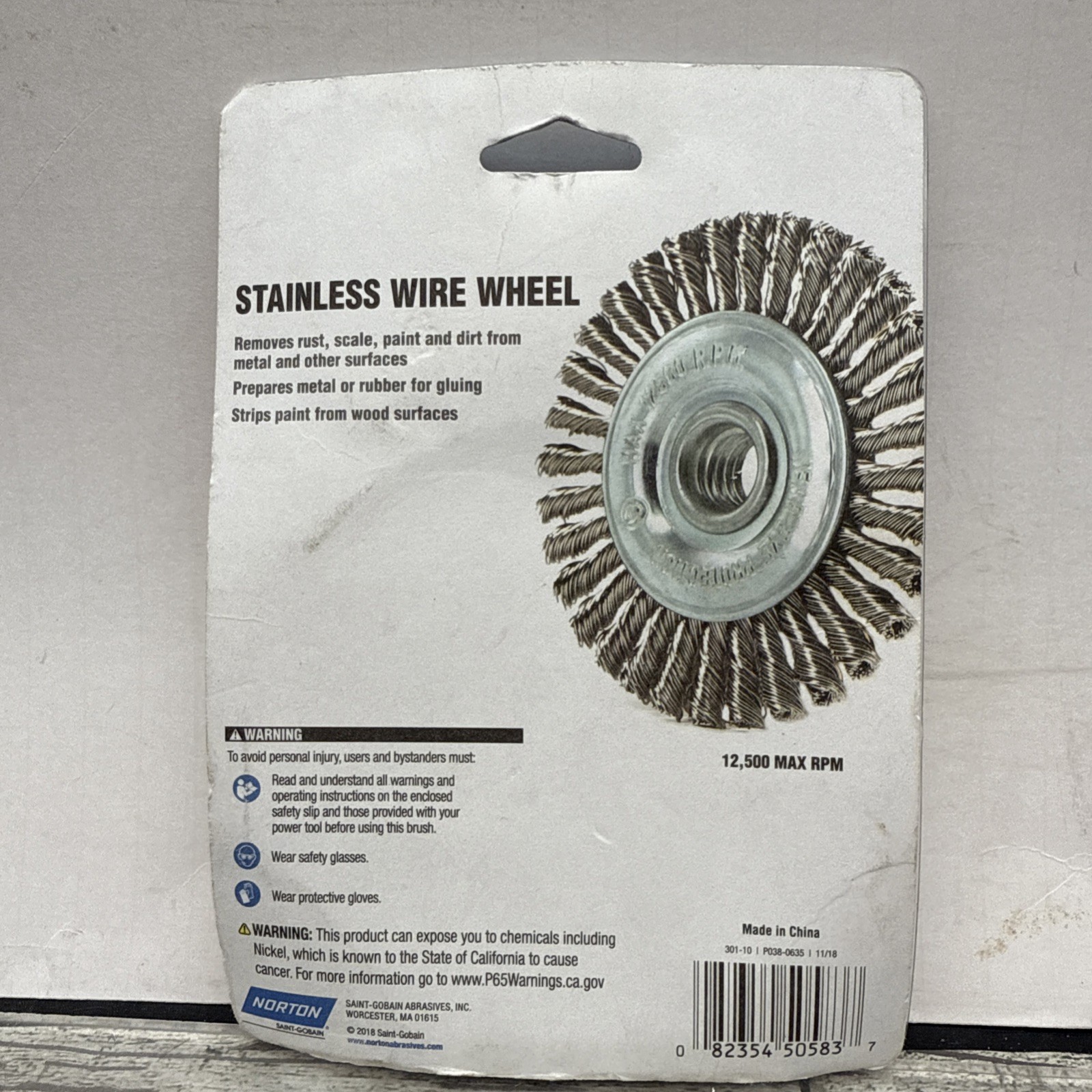 NORTON 4 ” WIRE WHEEL BRUSH #39019 {49}