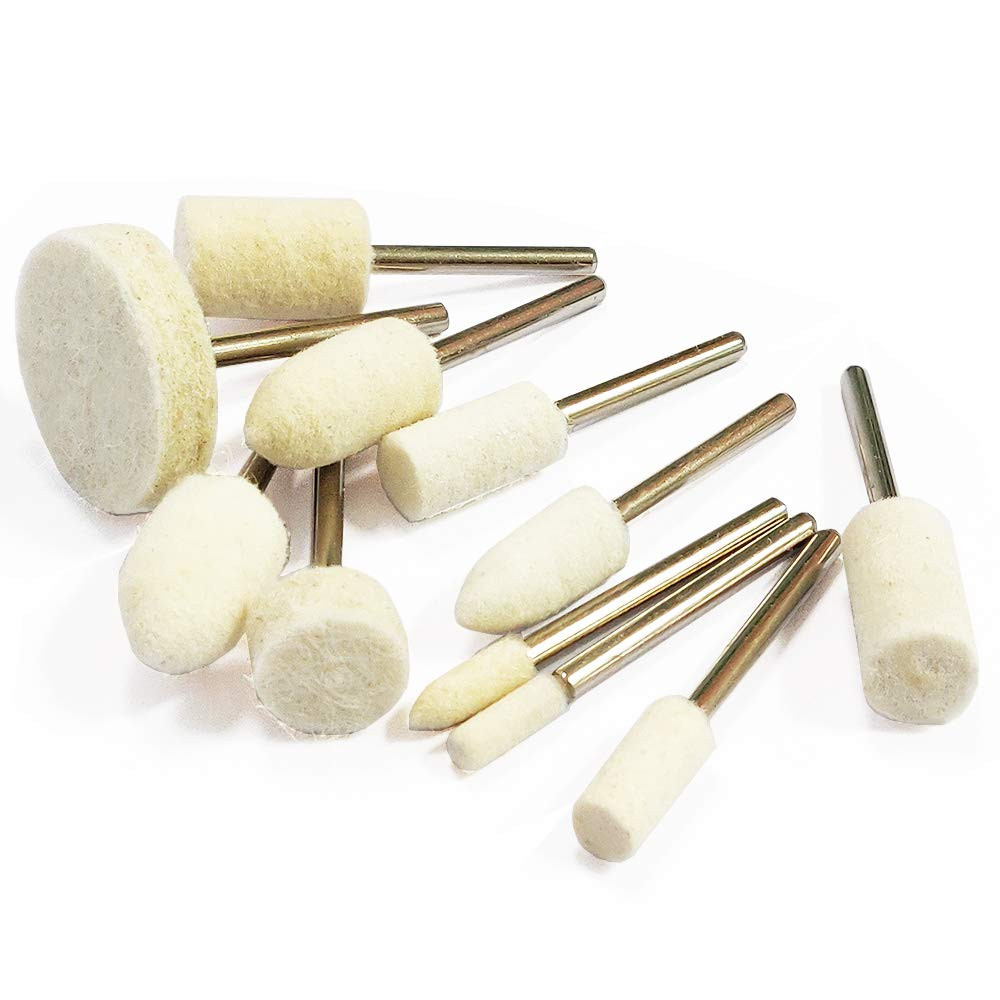 78 Pcs Polishing Buffing Wheel Set for Dremel Polishing Kit Felt Wool Cotton 1/8