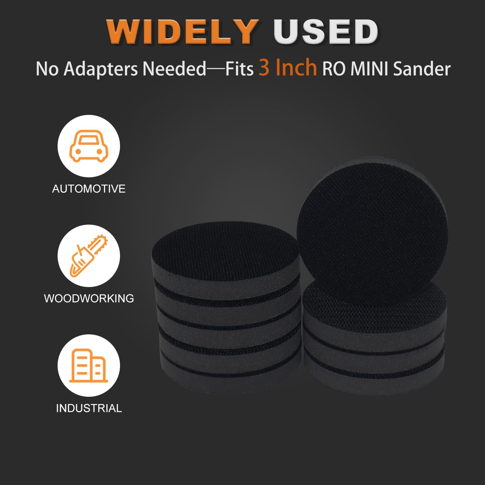 BMOTL 3 Inch Interface Pad 9 Pack Hook & Loop Foam Sanding Discs Backing Pads…