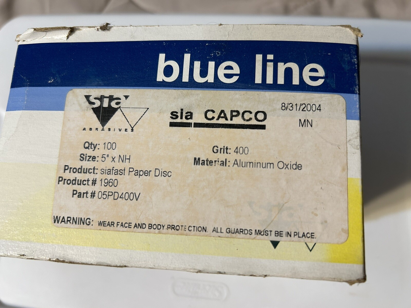 Blue Line sia CAPCO 5″ Paper Sanding Disc 400 Grit Aluminum Oxide 75 New Pieces.