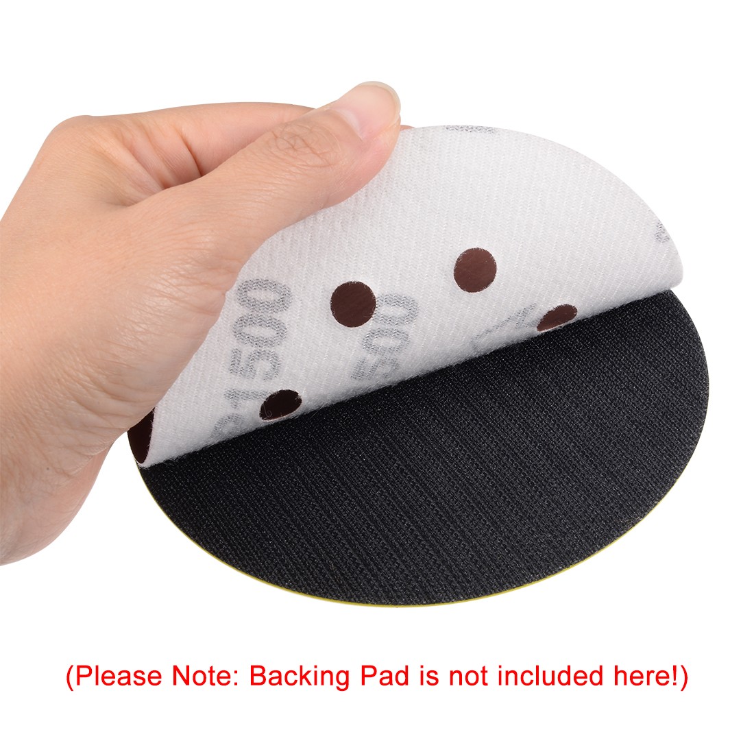 10Pcs 7 Inch 8 Hole Hook and Loop Sanding Disc 80 Grit Flocking Sandpaper New