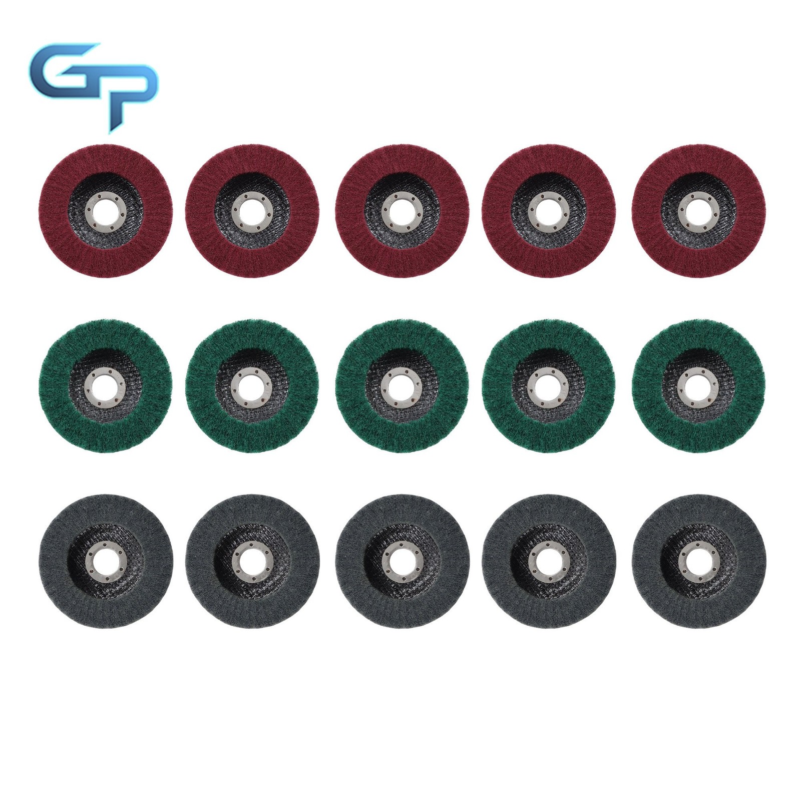 15 Pack 180/320/600 Grit Scour Flap Discs for Angle Grinder (4-1/2″ x 7/8″)