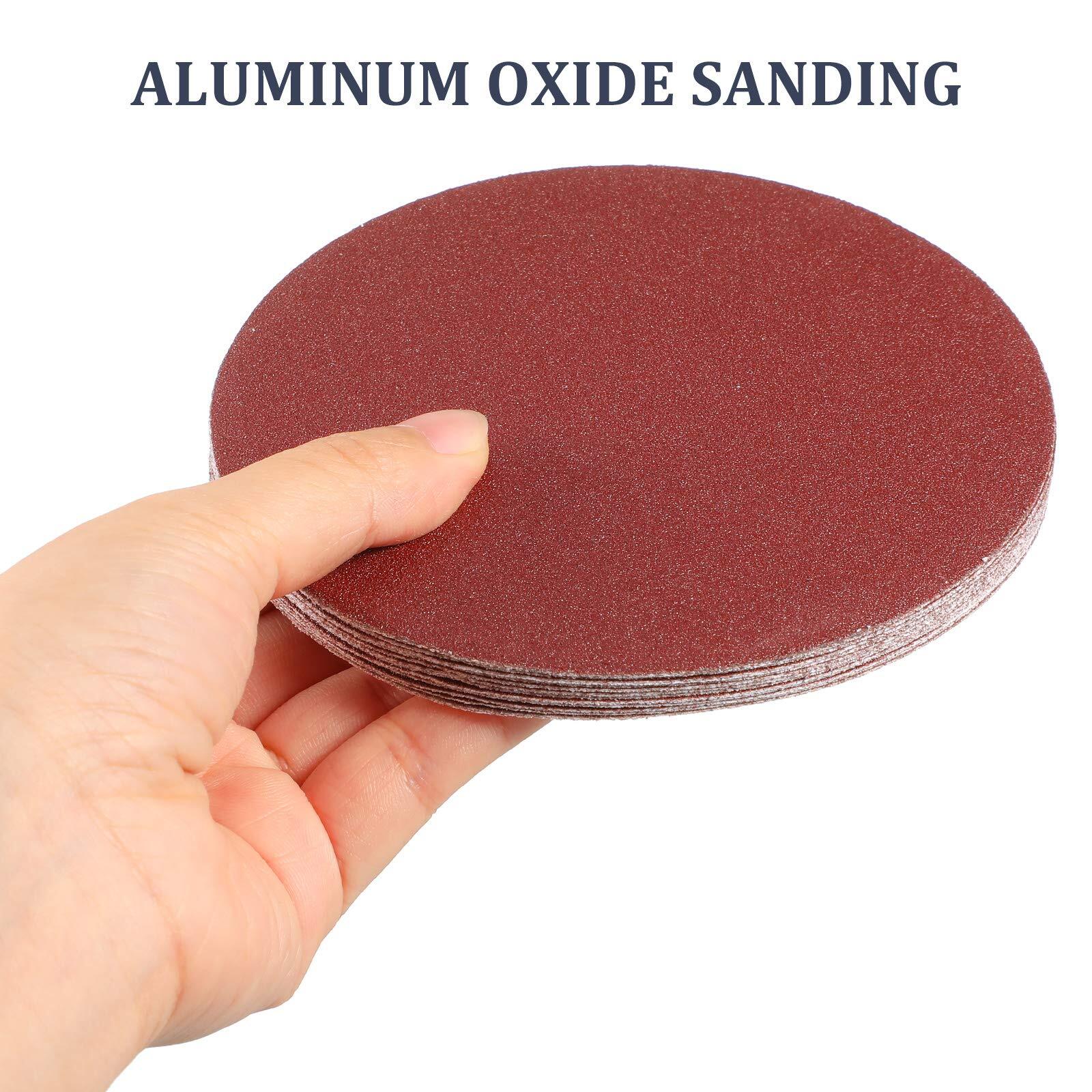 200PCS 6in/150MM Hook Loop Aluminum Oxide Resin Over Resin Sanding Discs 80Grit