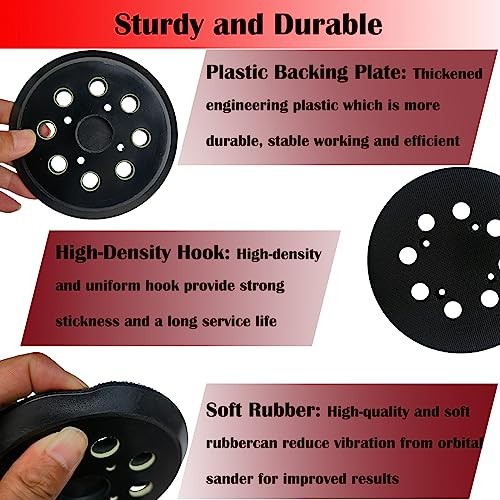 2 Pack 5 Inch 8 Hole Hook-and-Loop Replacemet Sanding Pad for SKIL SR211601