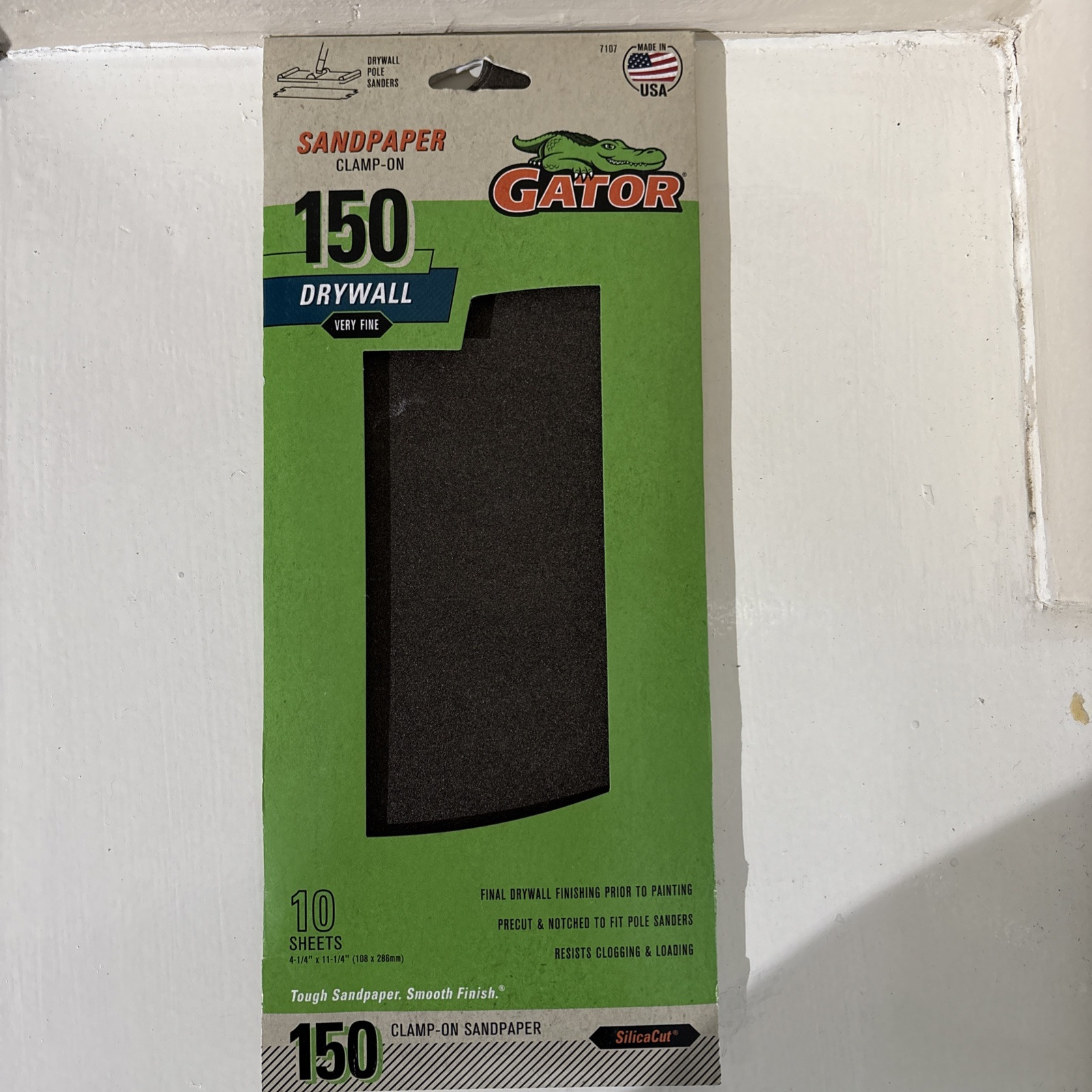 Gator Fine 150 -Grit Sheet Sandpaper 4.25-Inches W x 11.25-Inches L 10 -Pack