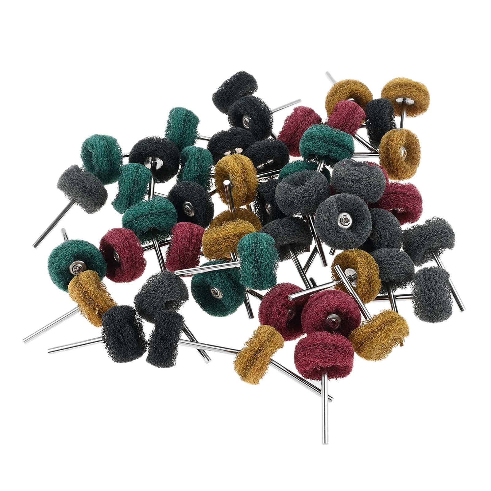 100Pcs Mini 25mm/1″ Scouring Pad Abrasive Buffing Wheels
