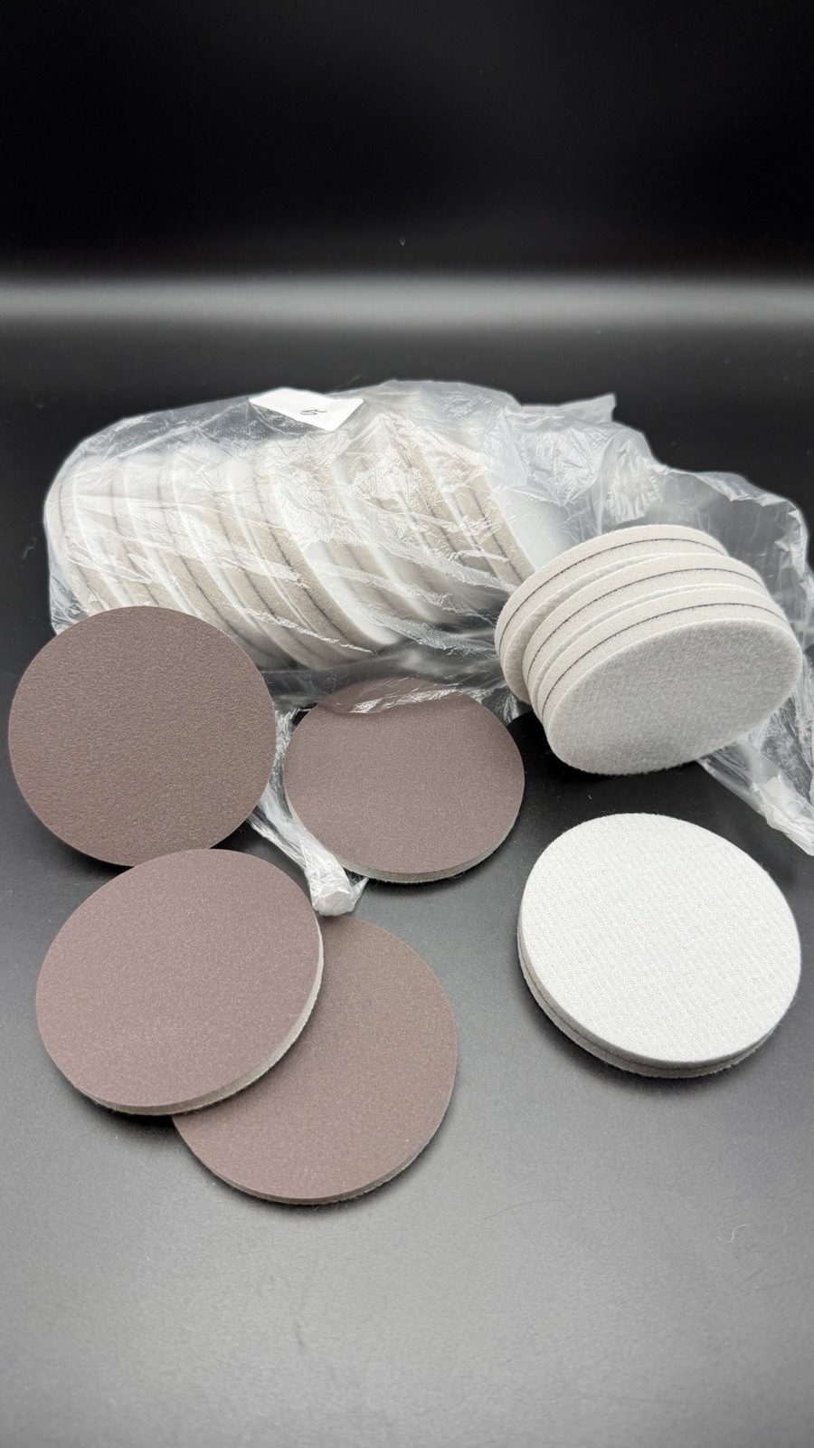 Uxcell 60pcs 3-Inch Sanding Sponge Hook and Loop Sanding Disc Corundum 2000 Grit