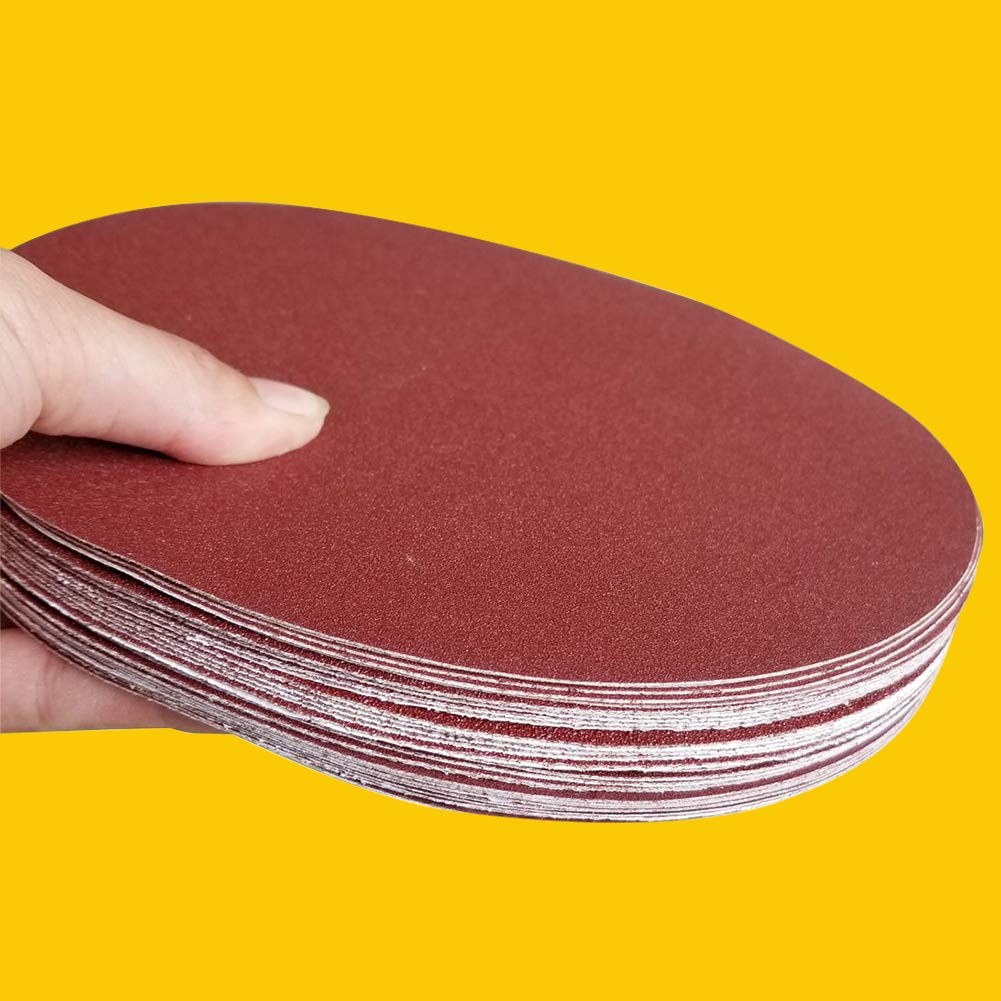 30 PCS 9 Inch PSA Aluminum Oxide Sticky Sanding Disc, Self Stick(5 Each of 60 10