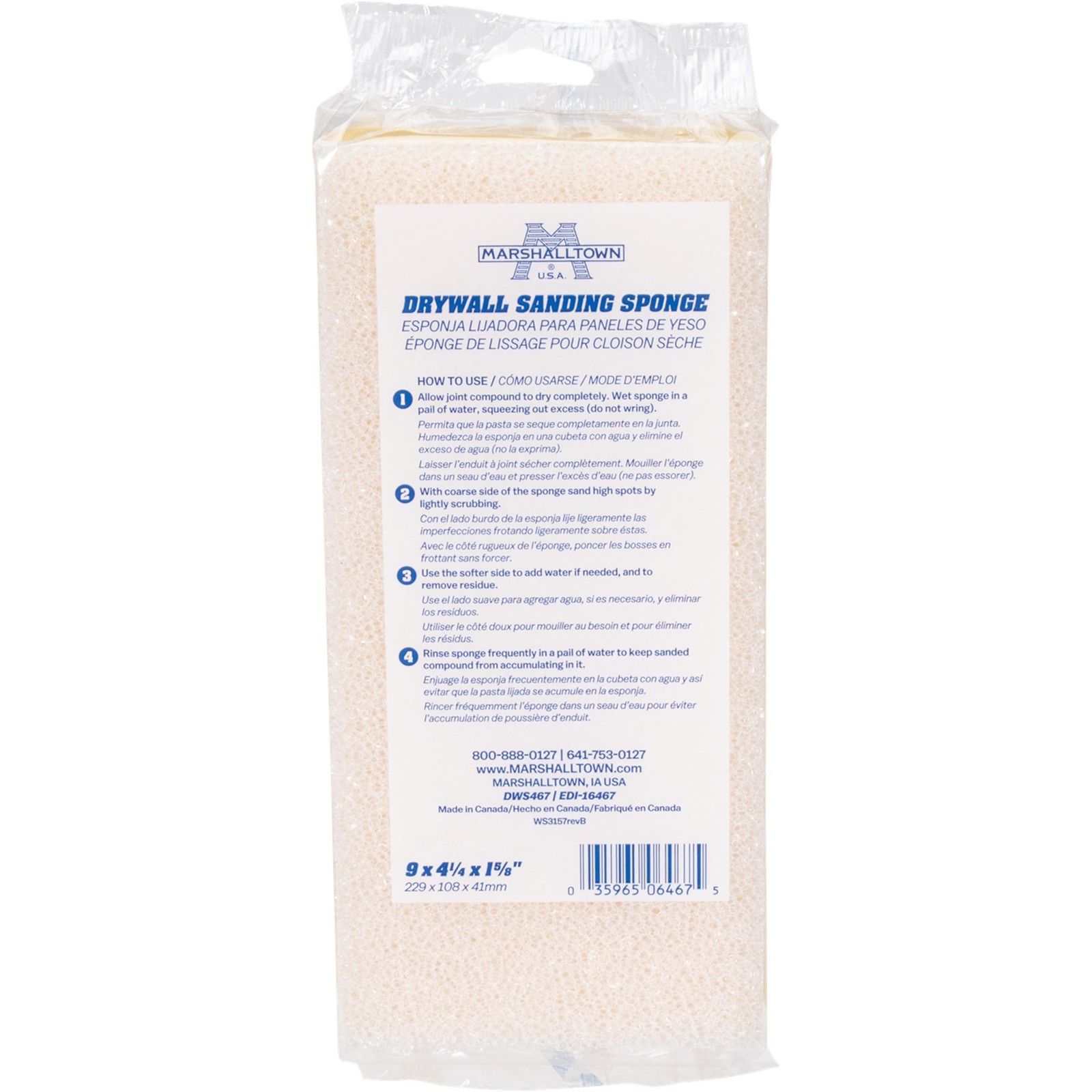 QLT Drywall Sanding Sponge, Dual-Sided Wet Sanding Block, Reusable Dustless D…