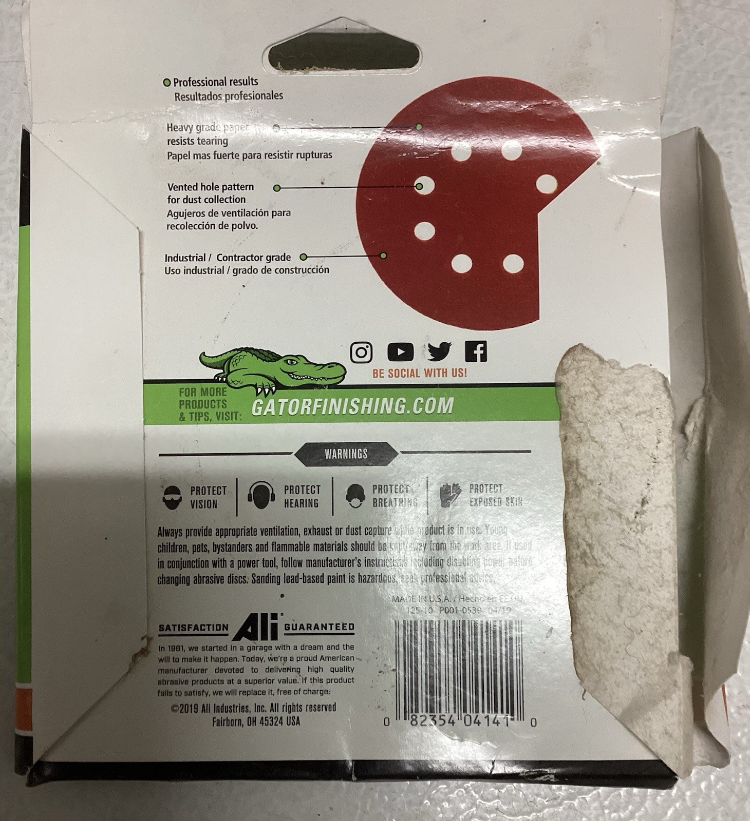 (2 Boxes of 12) Gator 4141 Sanding Disc 120/80 Grit, 5 Inches, 2X Longer Lasting