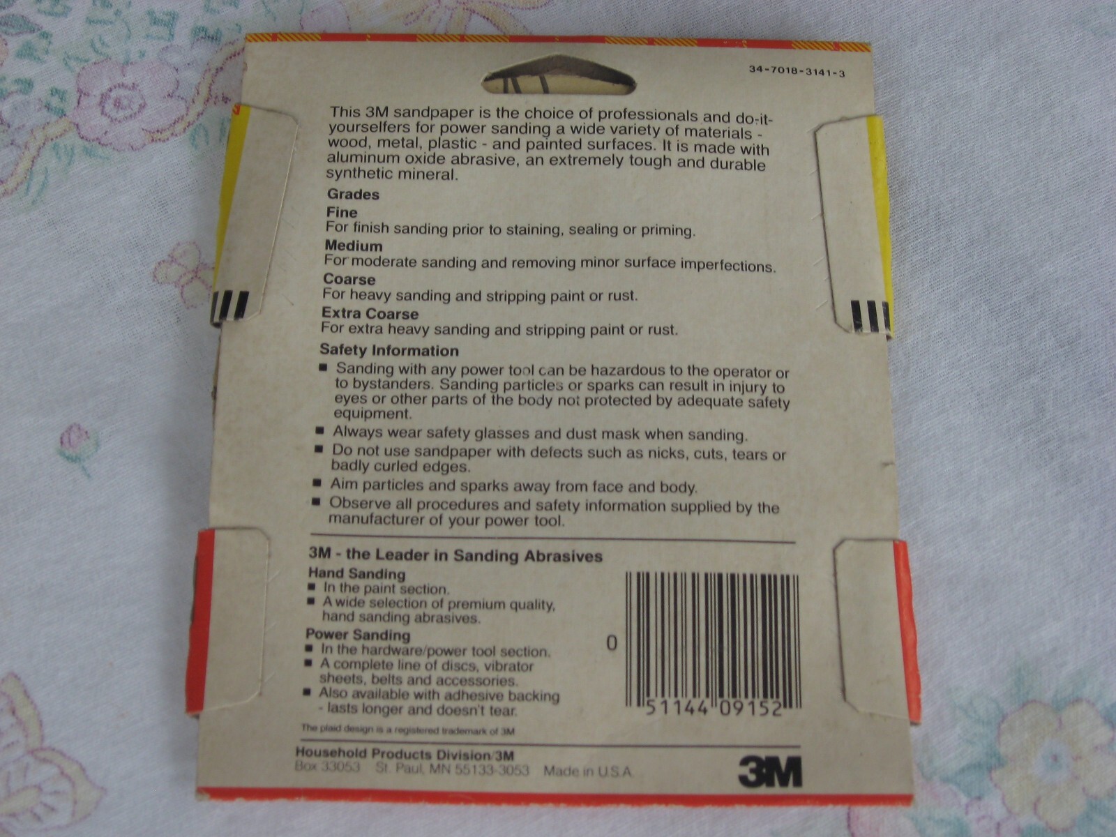 Vintage 1980’s NOS 3M 5″ Power Sanding Discs Coarse Grit Center Mount 5 Pack HTF