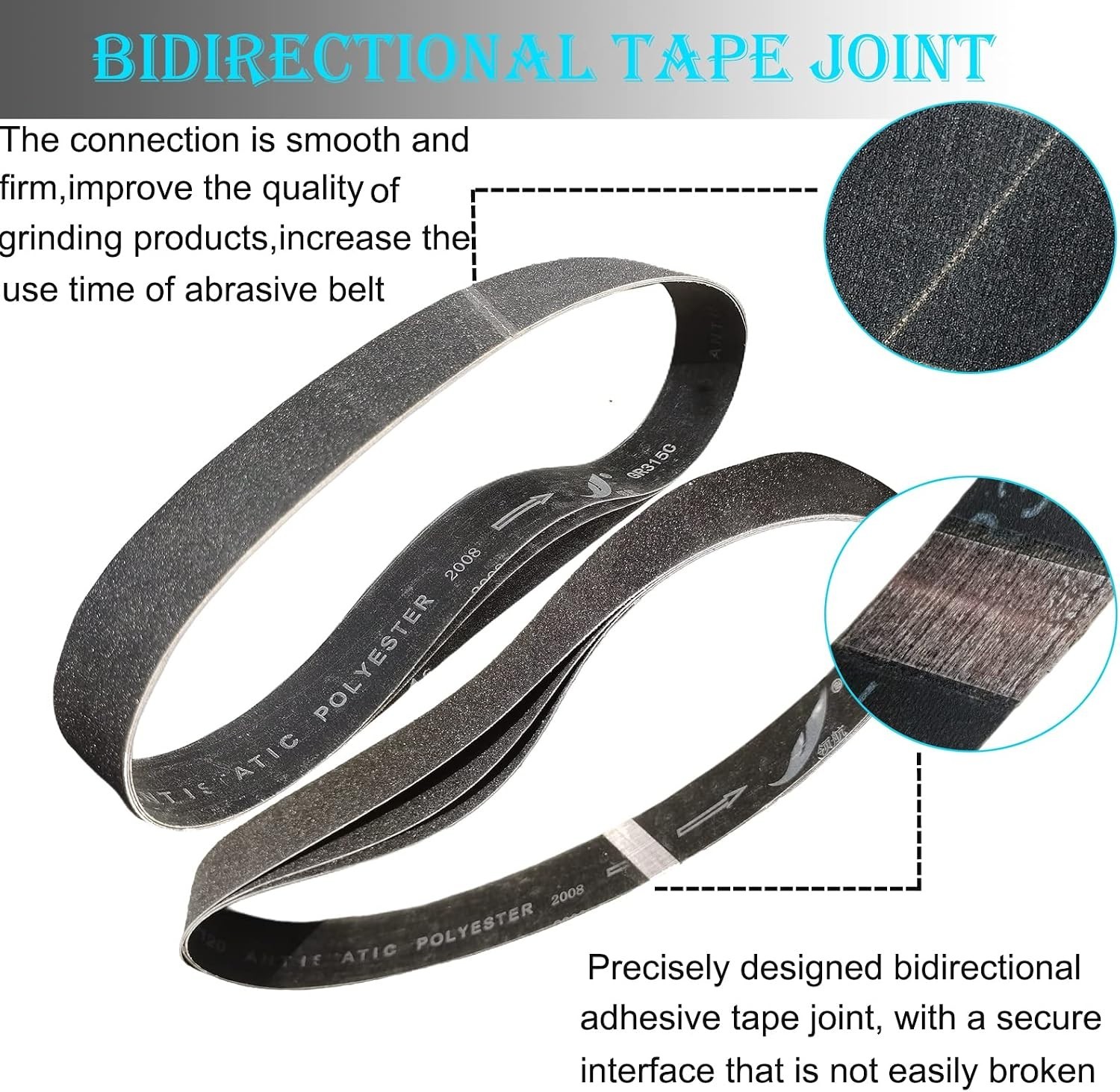 18-Pack 2 x 42 Inch Silicon Carbide Sanding Belts – Versatile Grits for Profe…