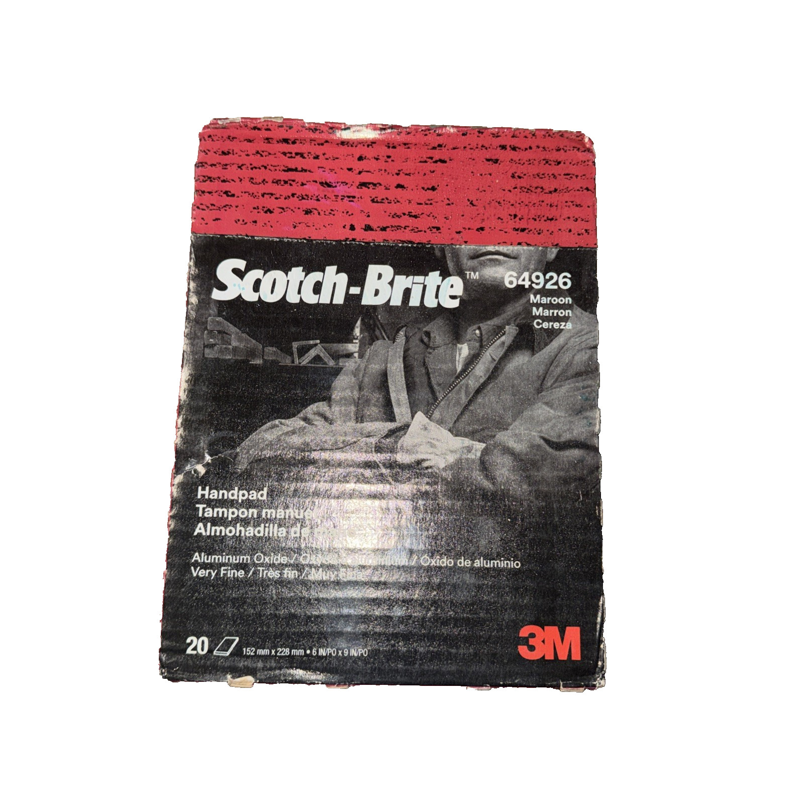 3M Scotch-Brite Hand Pad 7447 PRO – Surface Preparation Pad – Box of 20