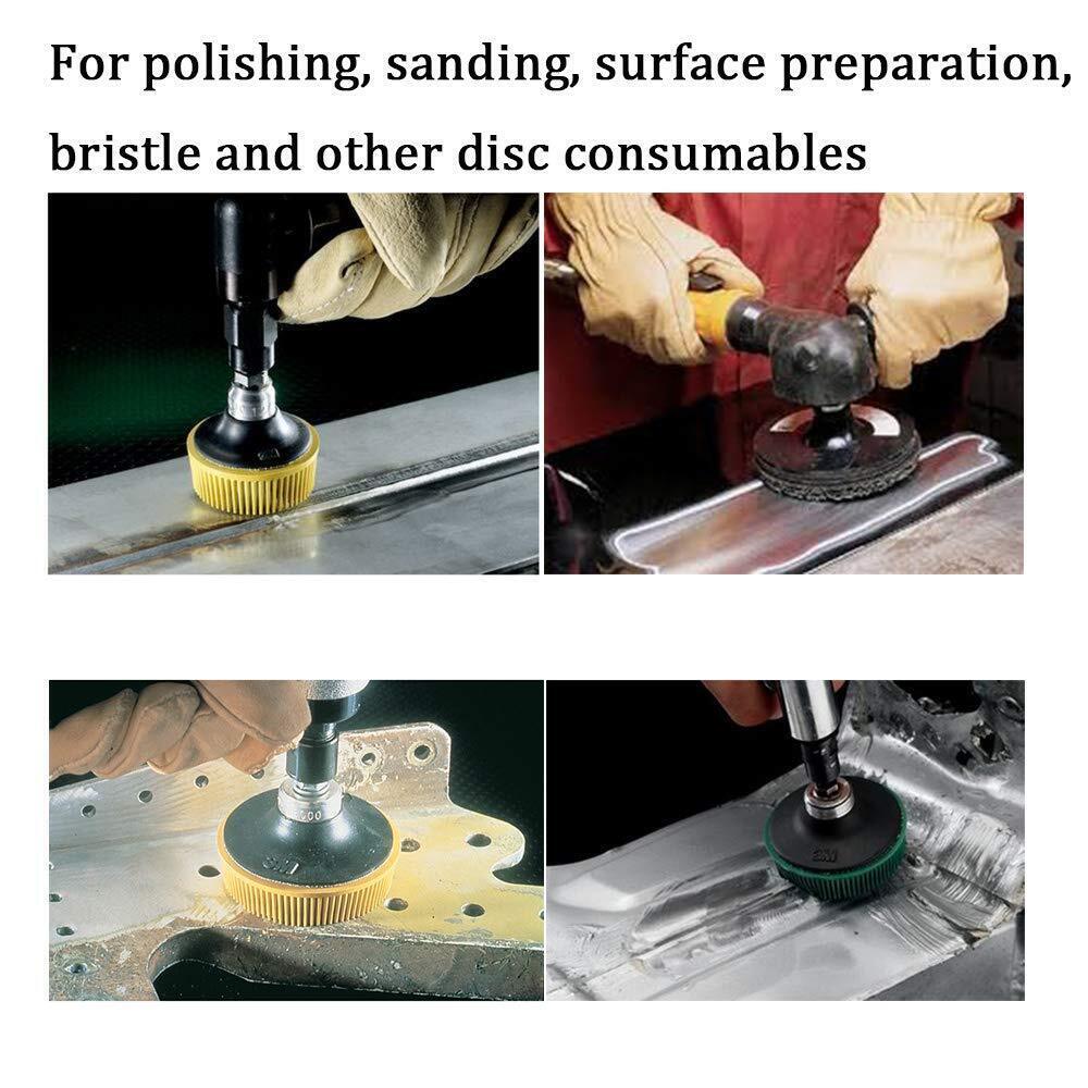 4PCS 1/4″ Shank Roll Lock 2″ Sanding Disc Pad Holder for Die Grinder Drill