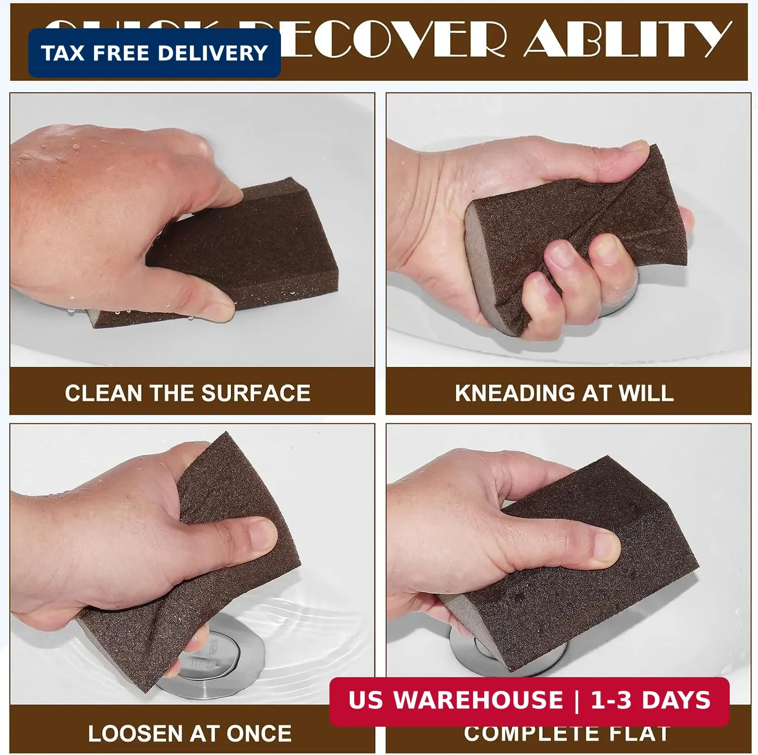 120 Grit Angled Sanding Blocks, Jamiikury Fine Sponge Sand Block Washable and Re