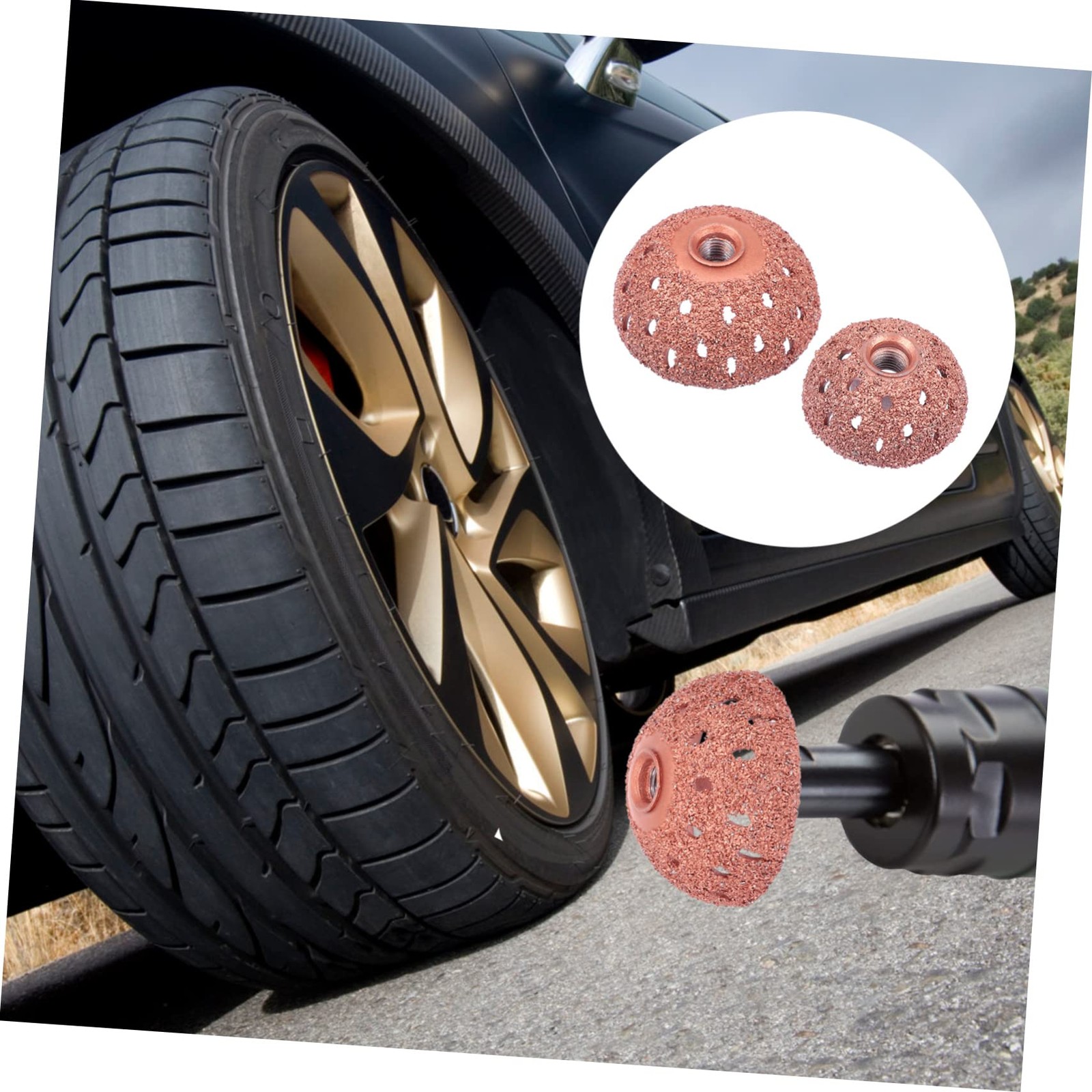 Tire Buffing Wheel 2.17 Inch Hard Tungsten Dome Buffers for Car Tire Repair a…