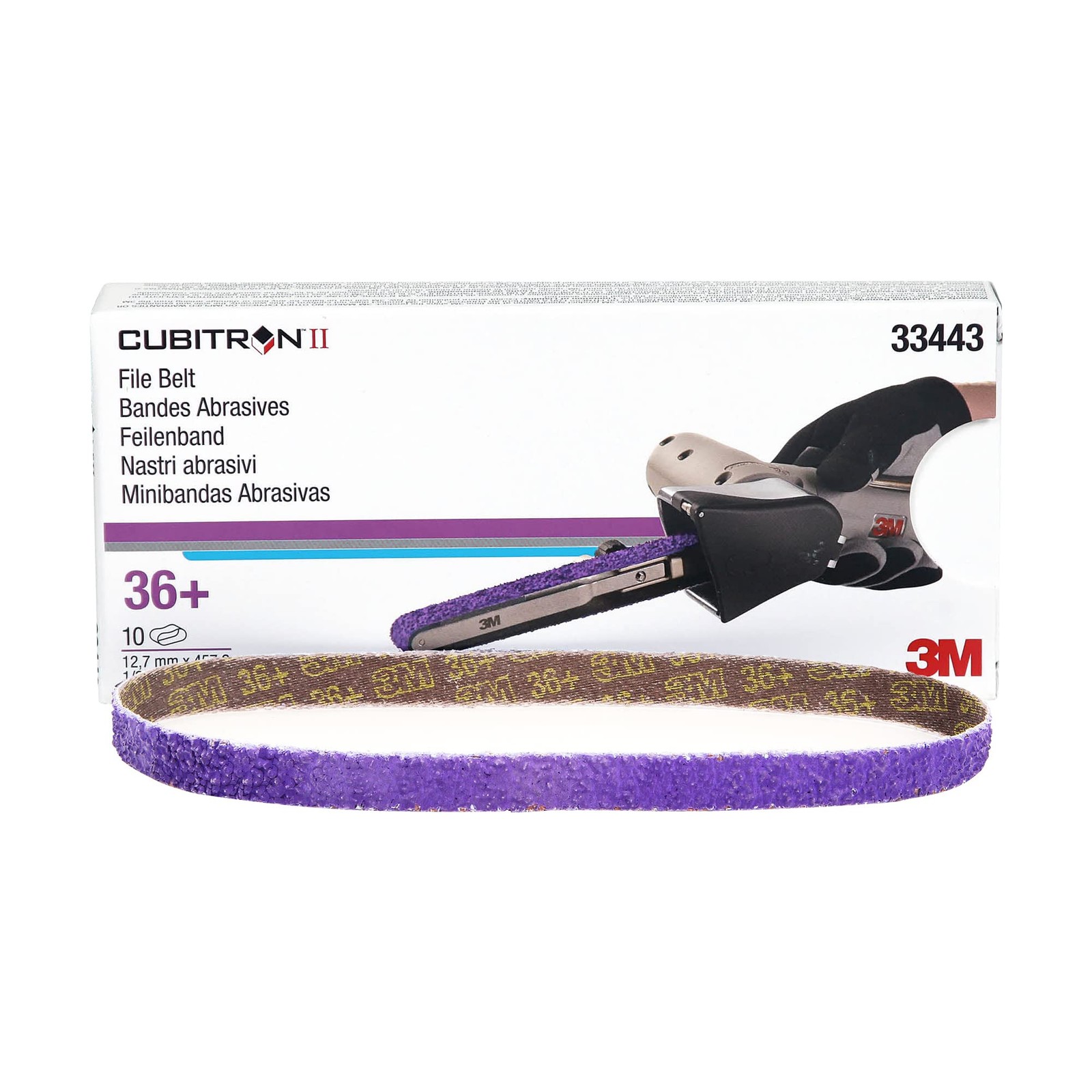 File Belt Abrasive 60 Grit 1/2 x 18 Resin Bonded 10 Pack Weld Removal