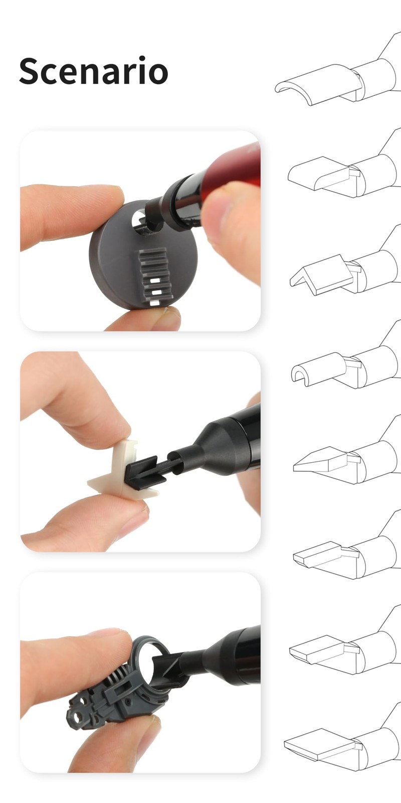 Reciprocating Sander,USB Quick Charging Sanding Pen With 8pcs Sanding Head,Se…
