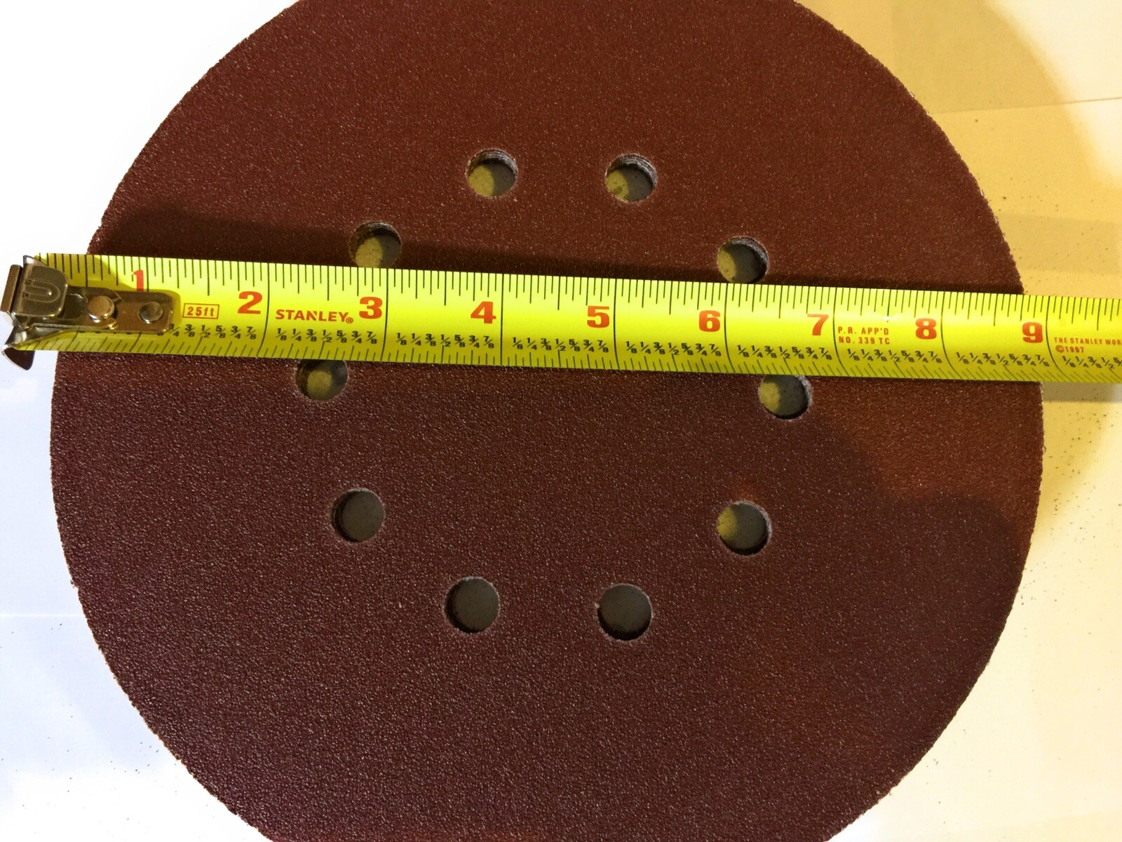 50 Packs 9″ inch 10 Hole Sanding Disc, 150 grit, Hook &loop for Disc Sanders