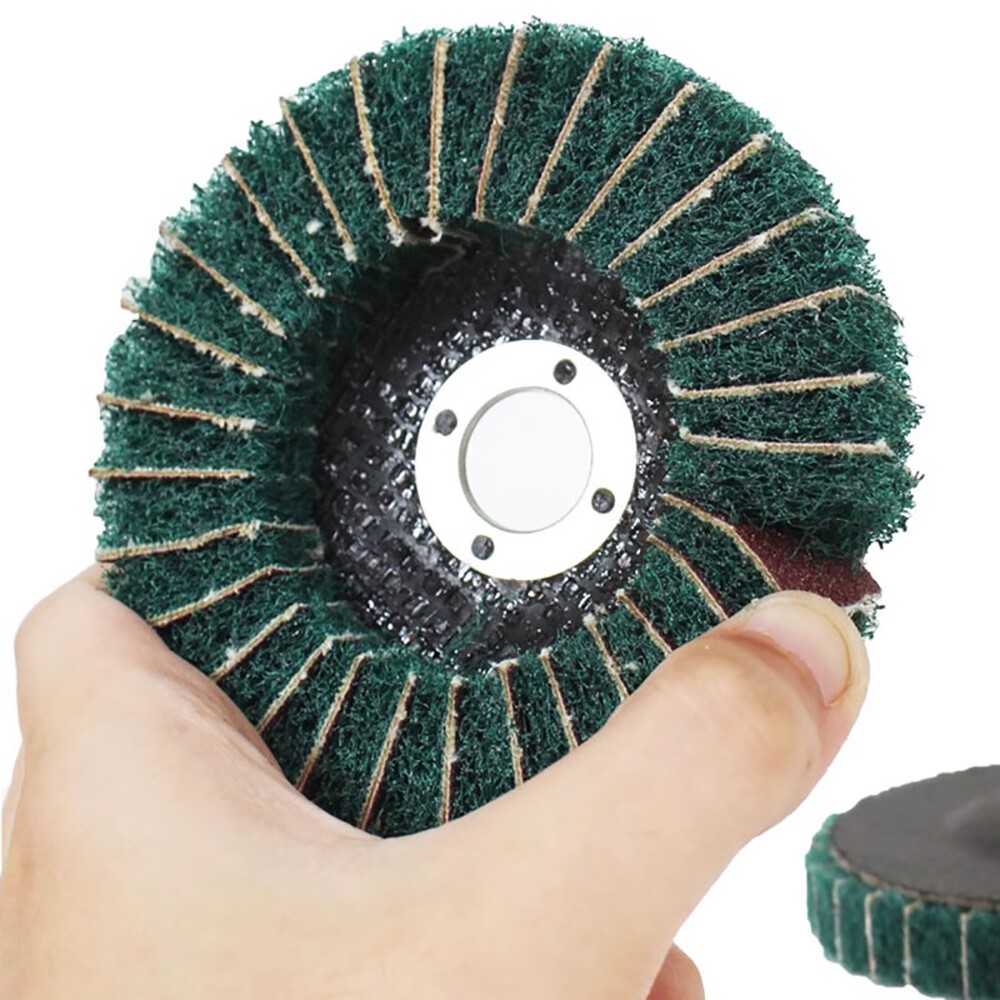 100mm Nylon Fiber Flap Polishing Wheel Pads Abrasive Buffing For Angle Grinder