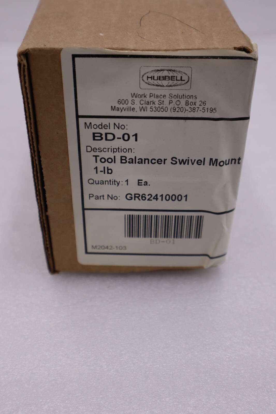 NEW HUBBELL BD-01 Tool Balancer 6 ft L Galvanized Steel 6HH07 STOCK H181A