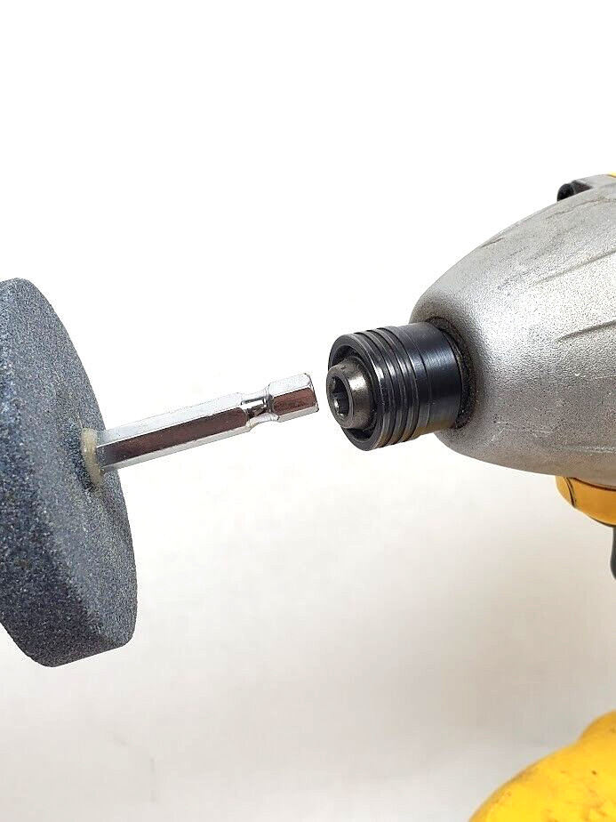 Grinding Stone Wheel 2-1/2″ Dia x 1/2″ – ( 1/4″ Hex Shank Drill Bit Attachment)