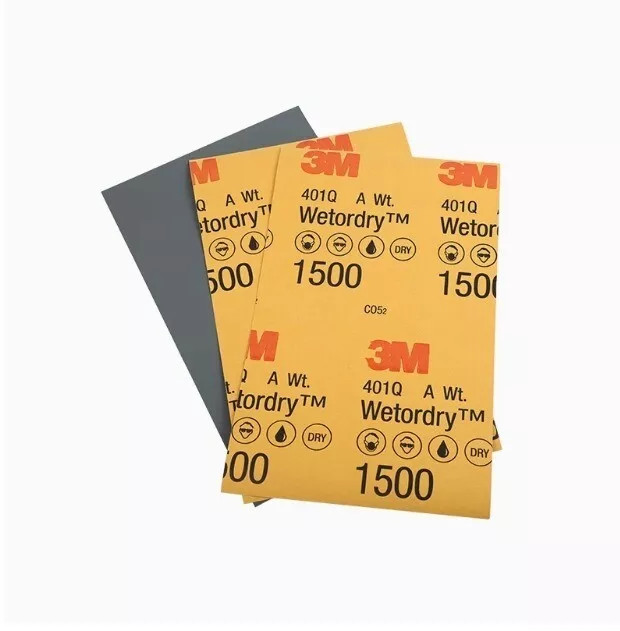 3M WETorDRY Abrasive Sheet 401Q 1500 Grit Sandpaper (50 Sheets/PACK)