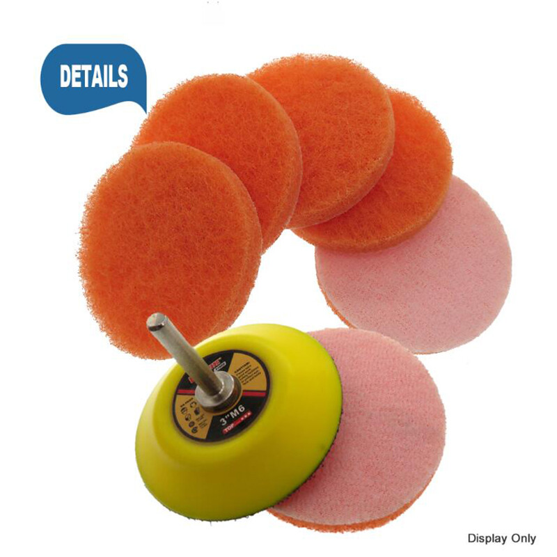 3″ Nylon Fiber Scouring Pad Hook & Loop 75mm Abrasive Cleaning Pad 240-3000 Grit
