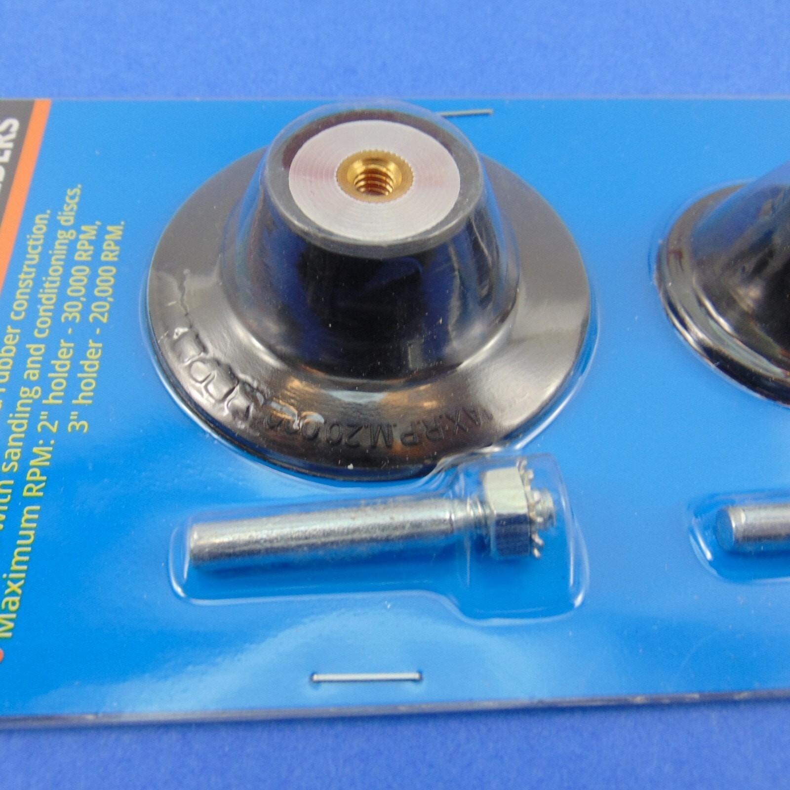 2-Pc Sanding Grinder Disc Holder Set w/ Mandrels 2” & 3” Pad Drill Mounted Tool