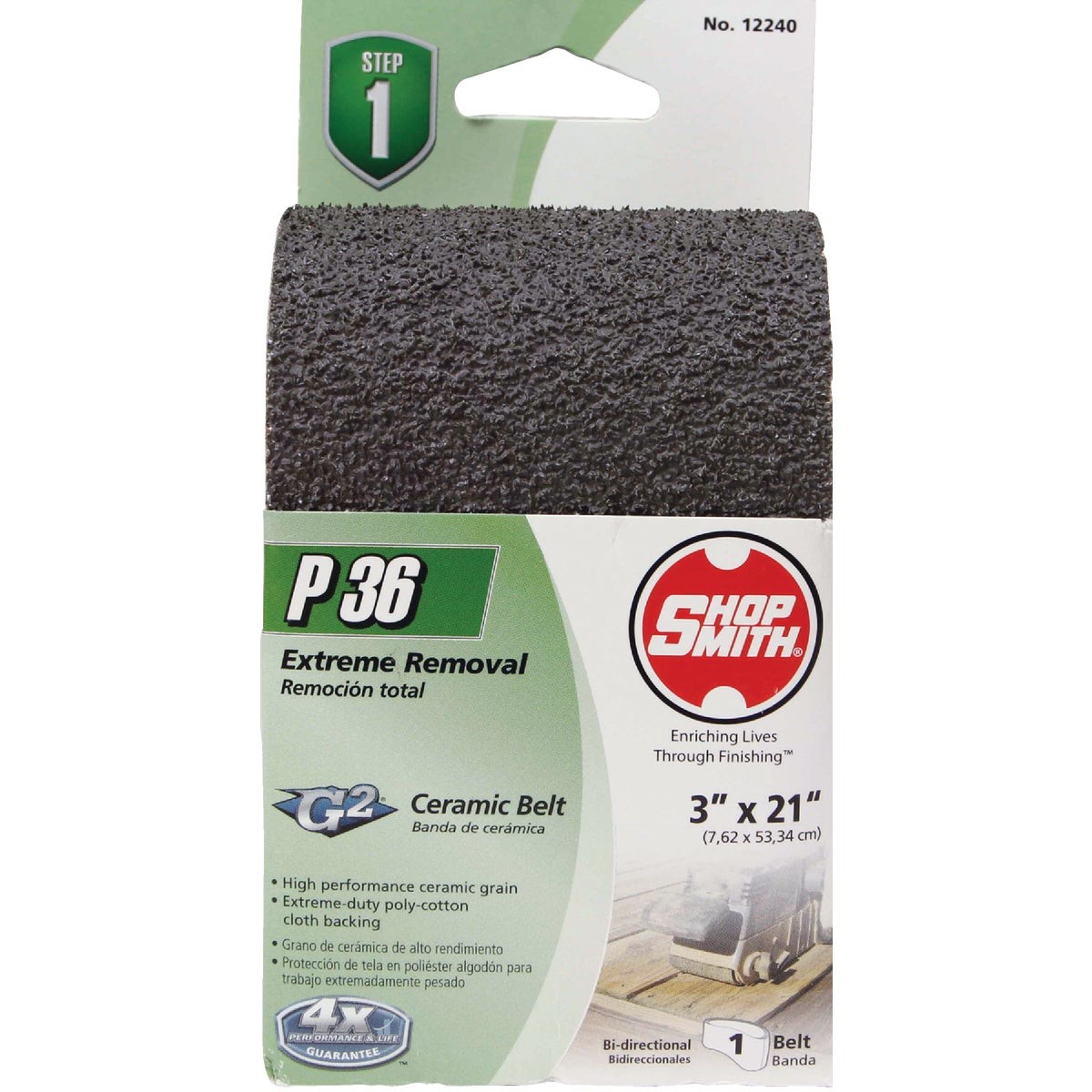 Gator Blade Platinum 3 In. x 21 In. 36 Grit Coarse Heavy Duty Sanding Belt 7091