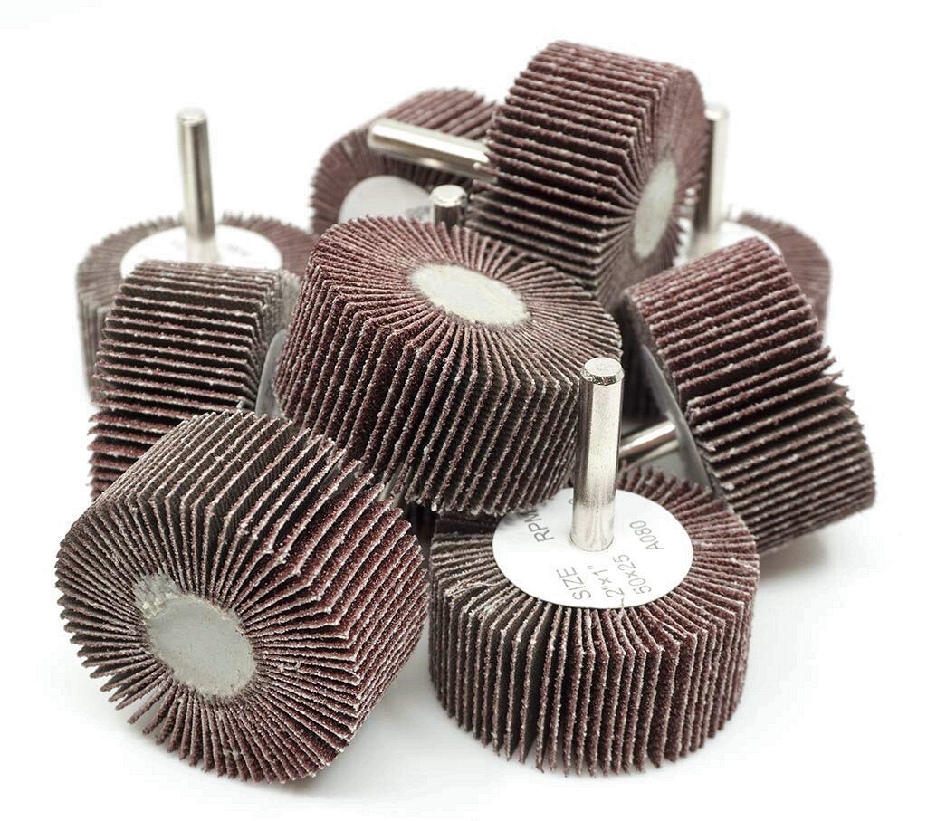 2x1x1/4″ Flap Wheel Sander for Drill Mounted Sanding Grinding 40 60 80 120 Grit