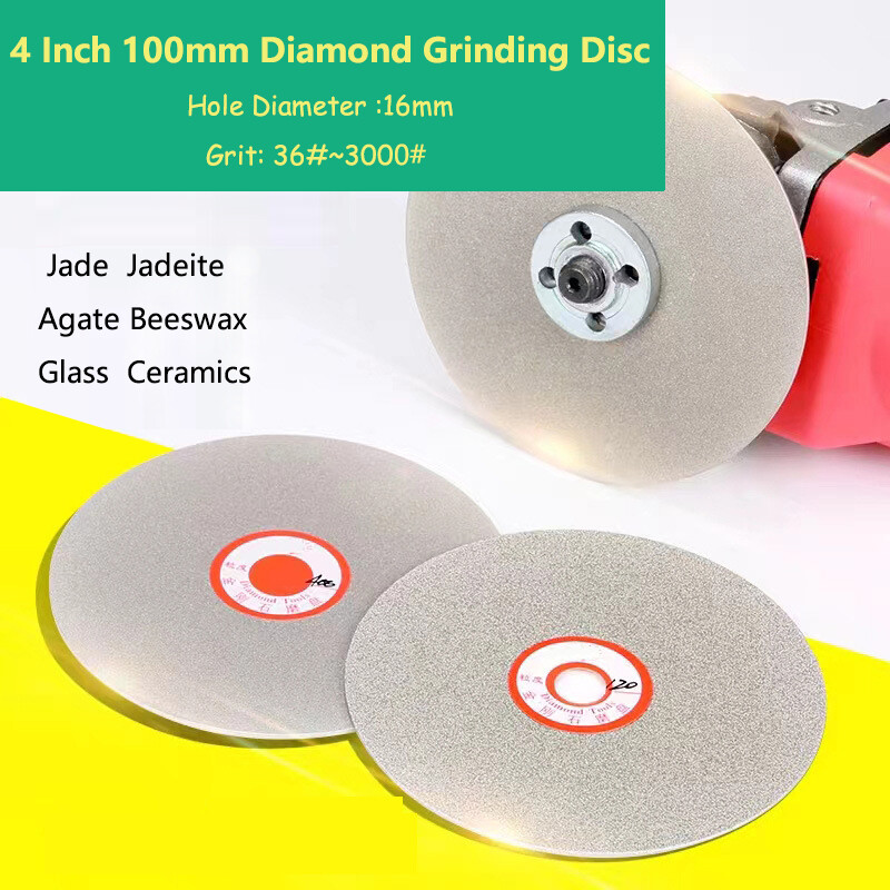 4 Inch 100mm Diamond Coated Flat Lap Wheel Polishing Grinding Disc 36-3000 Grit