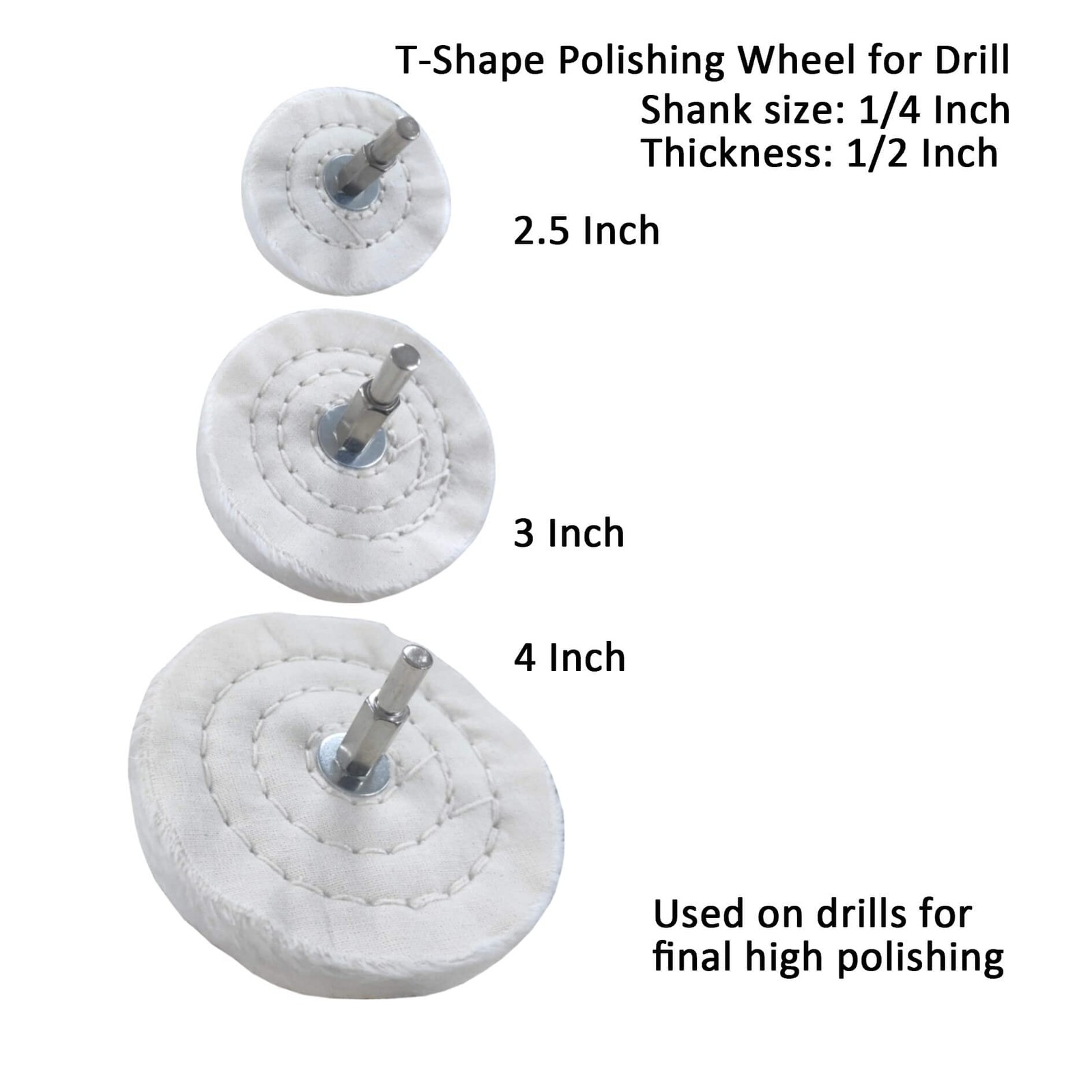 PURUI 13PCS Metal Buffing Polishing Wheel Kit for Drill,for Aluminum Brass Br…